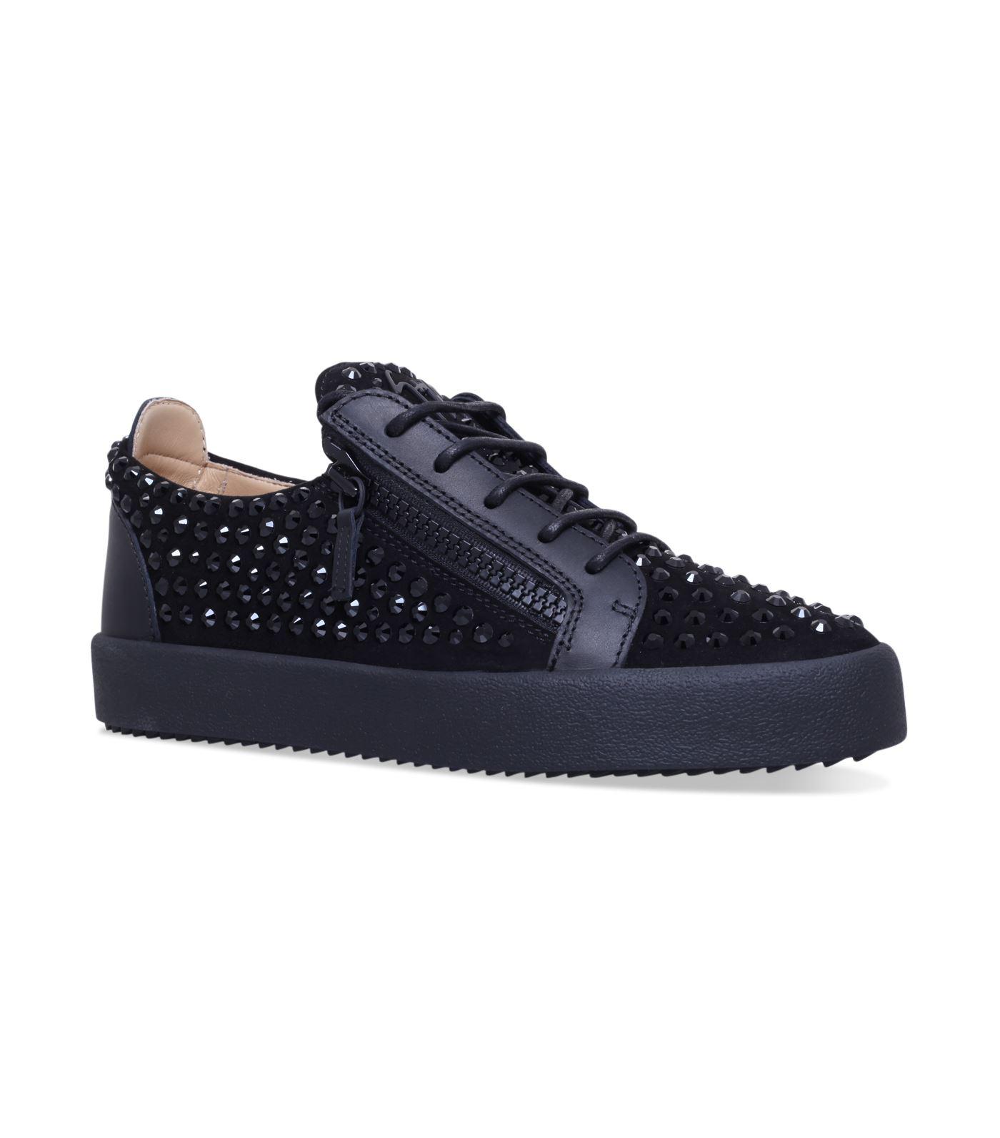 Giuseppe Zanotti Stud Embellished Low Top Sneakers in Black for Men | Lyst