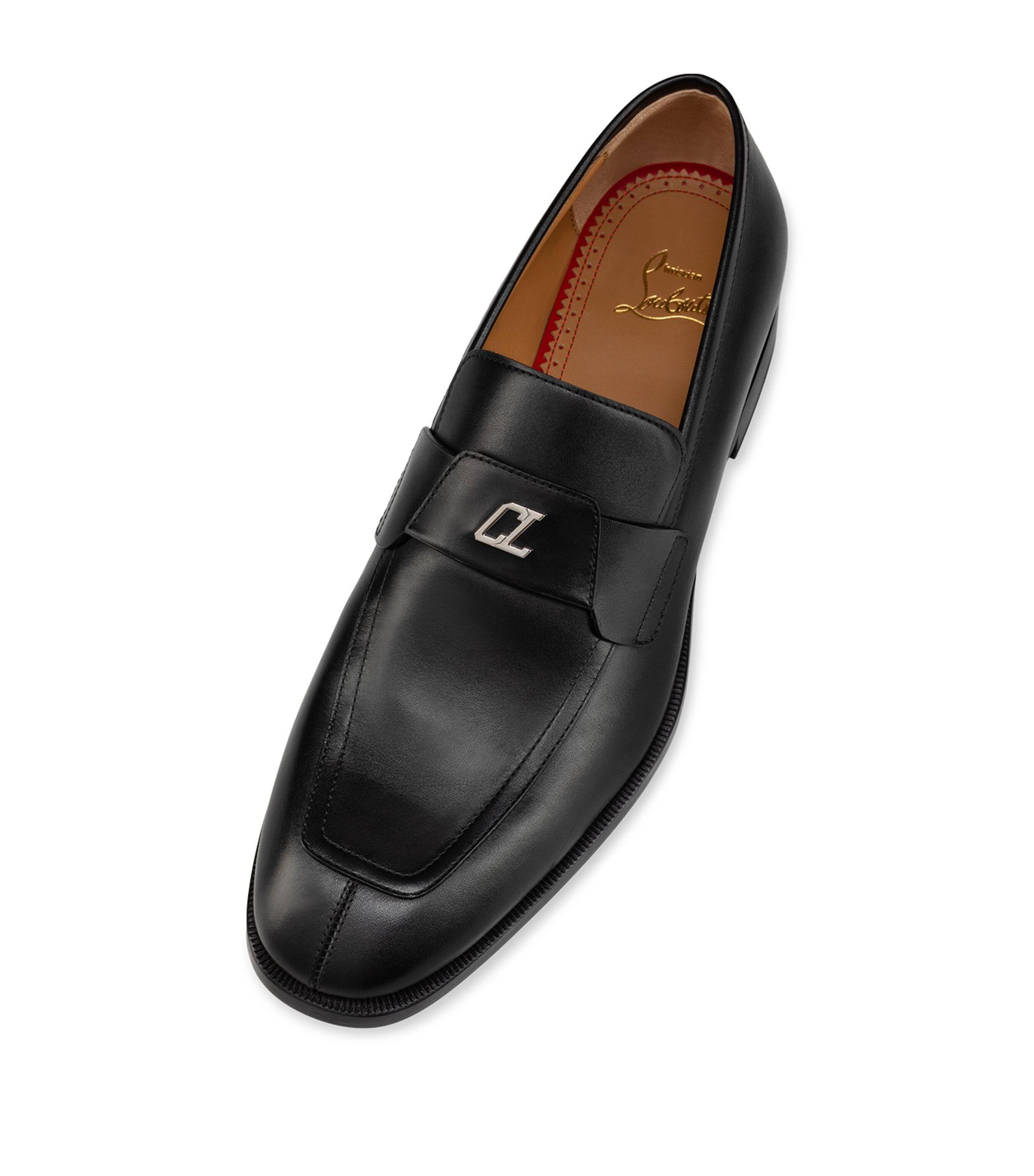 Christian Louboutin Varsimoc Loafer Crosta Black 44.5 Christian Louboutin Penny Leather Flat Crosta Loafers | Saks  main image 3
