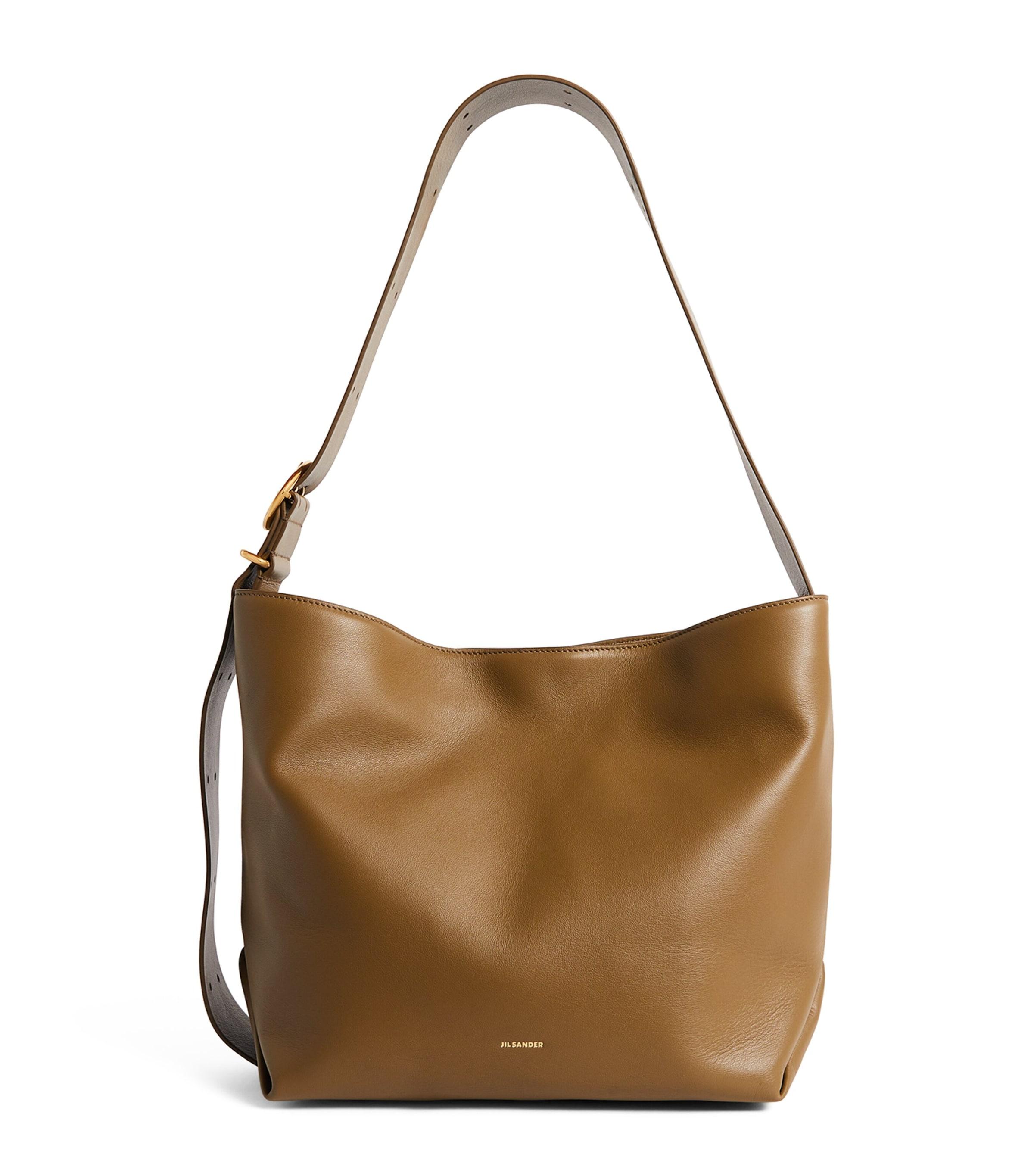 Jil Sander Medium Leather Folded Tote Bag in Brown Lyst UK