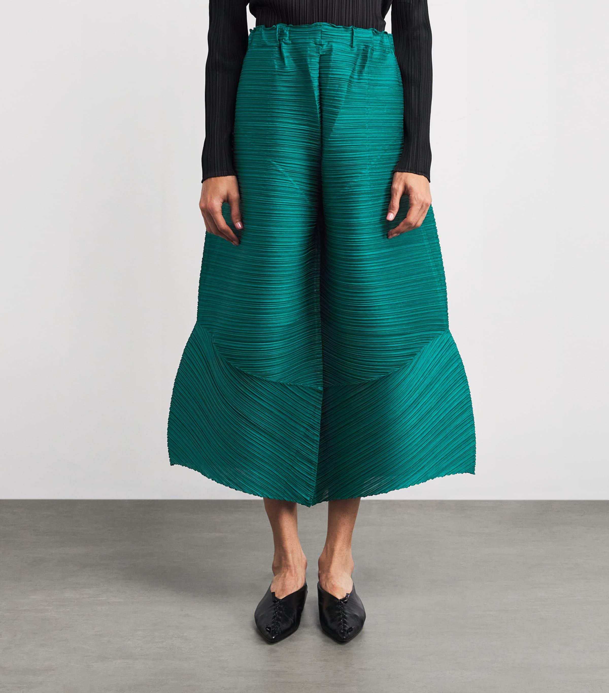 Pleats Please Issey Miyake Thicker Bounce Trousers in Green | Lyst