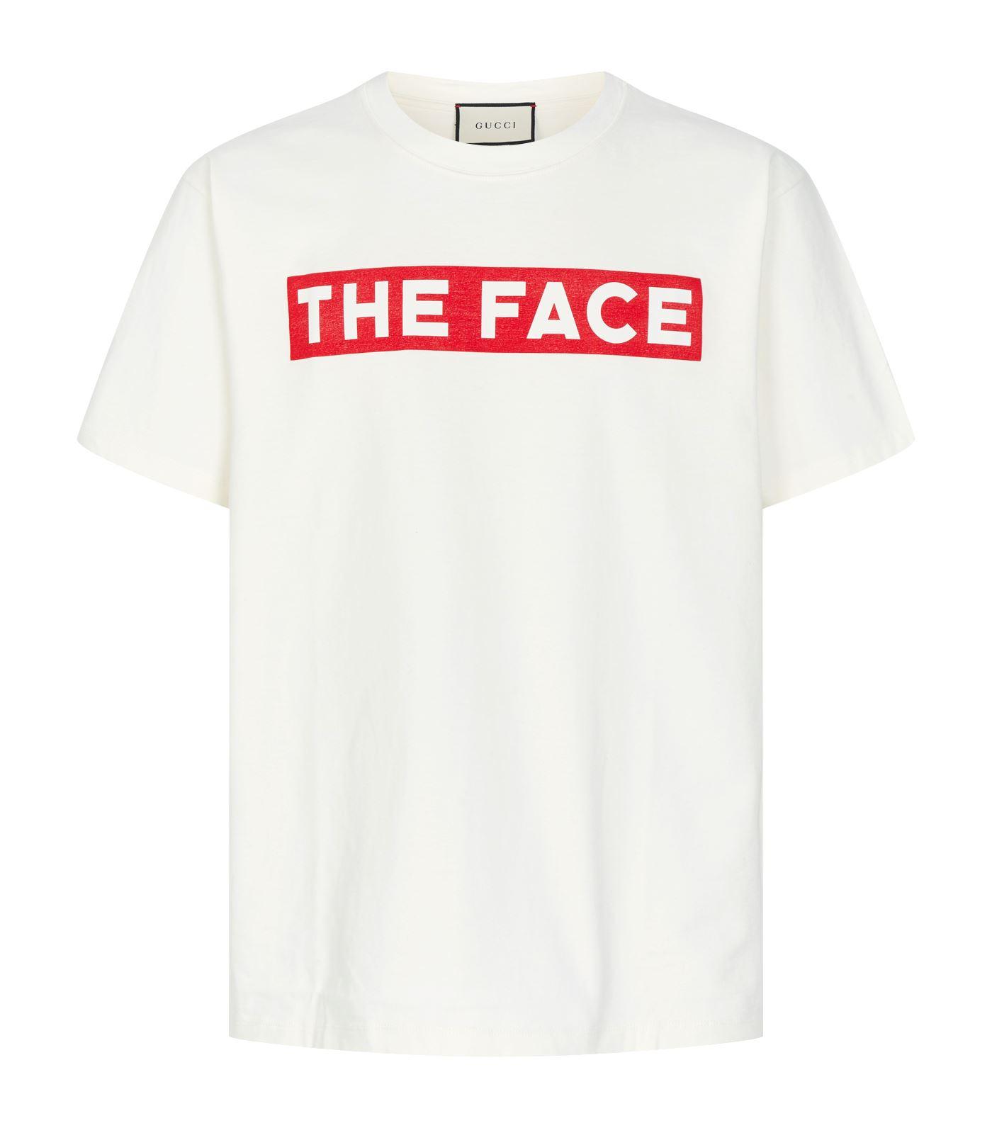 Fange Smuk ulv Gucci The Face Logo T-shirt in White for Men | Lyst