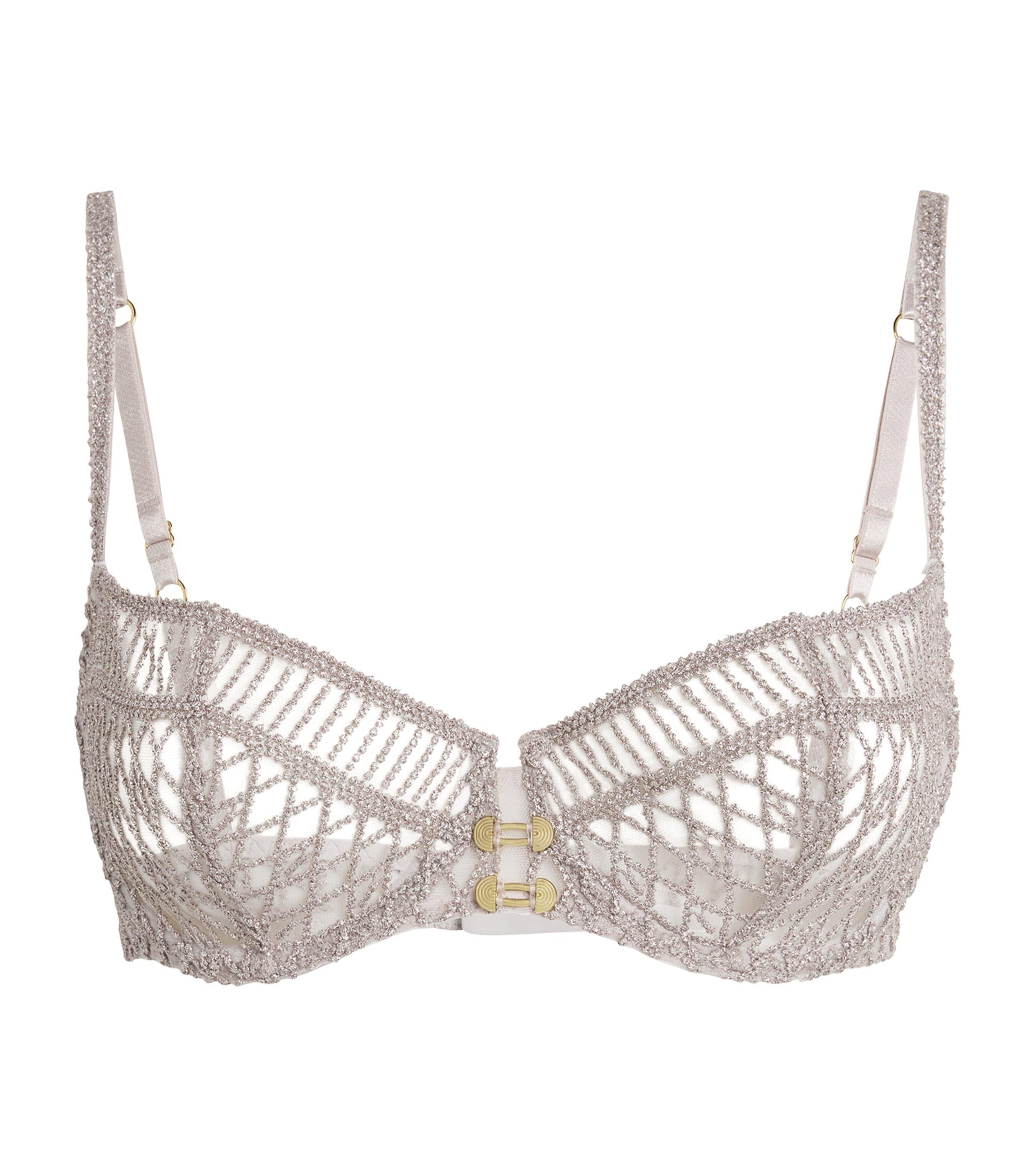 【Aubade】Stardust Dream Bralette 関税込 Underwired triangle bra Aubade Stardust Dream (Amber Gold)