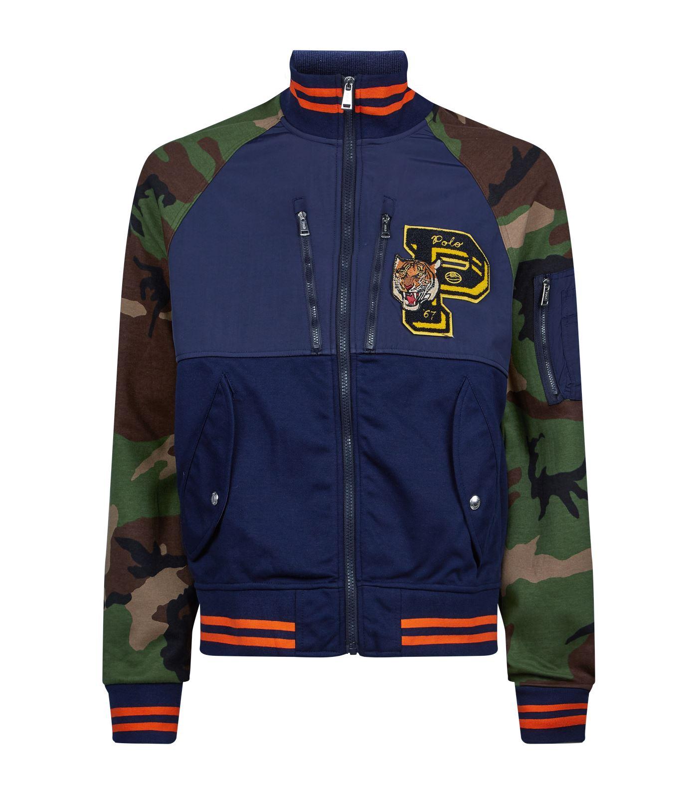 Polo Ralph Lauren Varsity Camouflage Jacket in Blue for Men Lyst