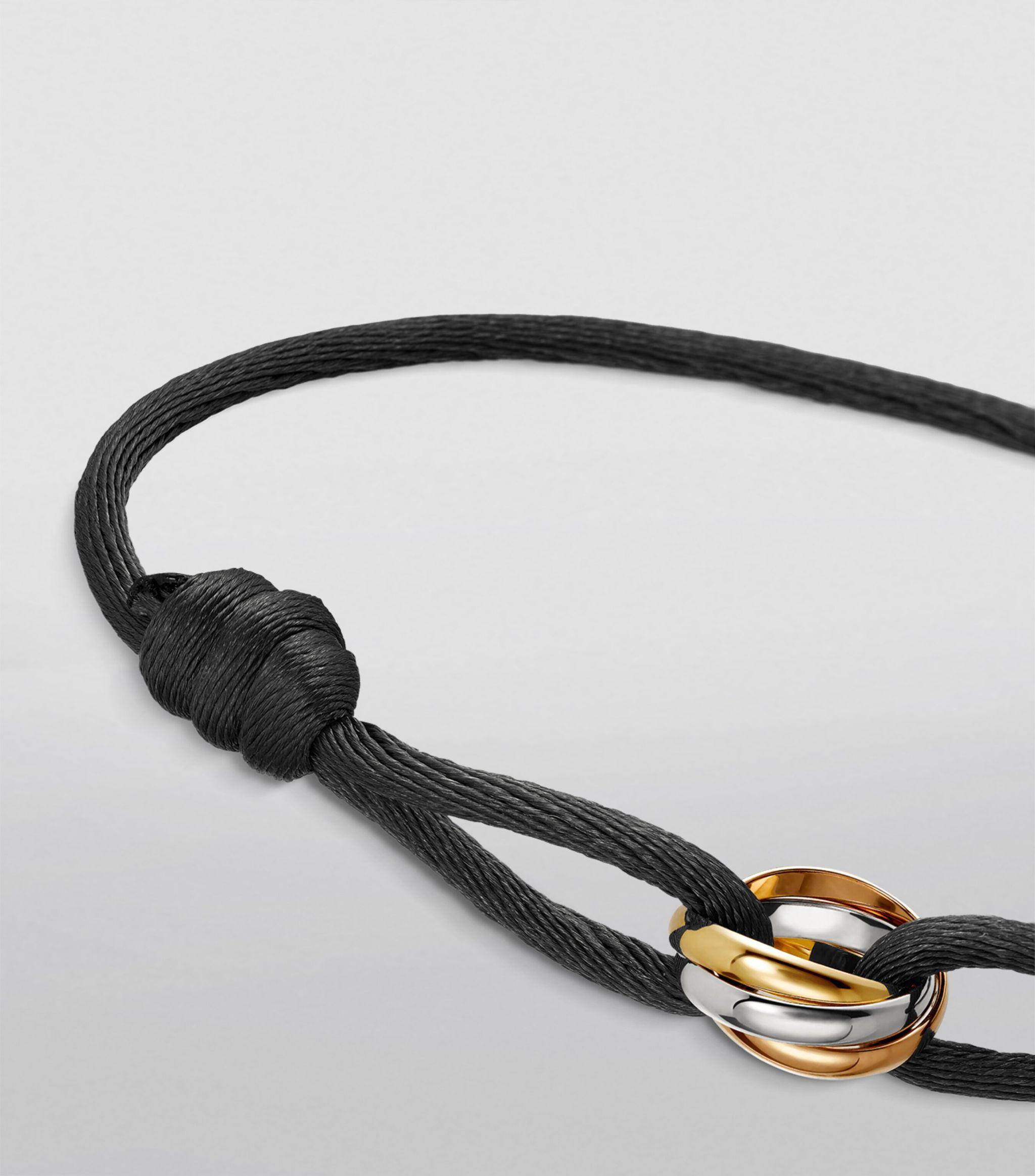 Cartier And Rose Trinity Bracelet in Black Lyst