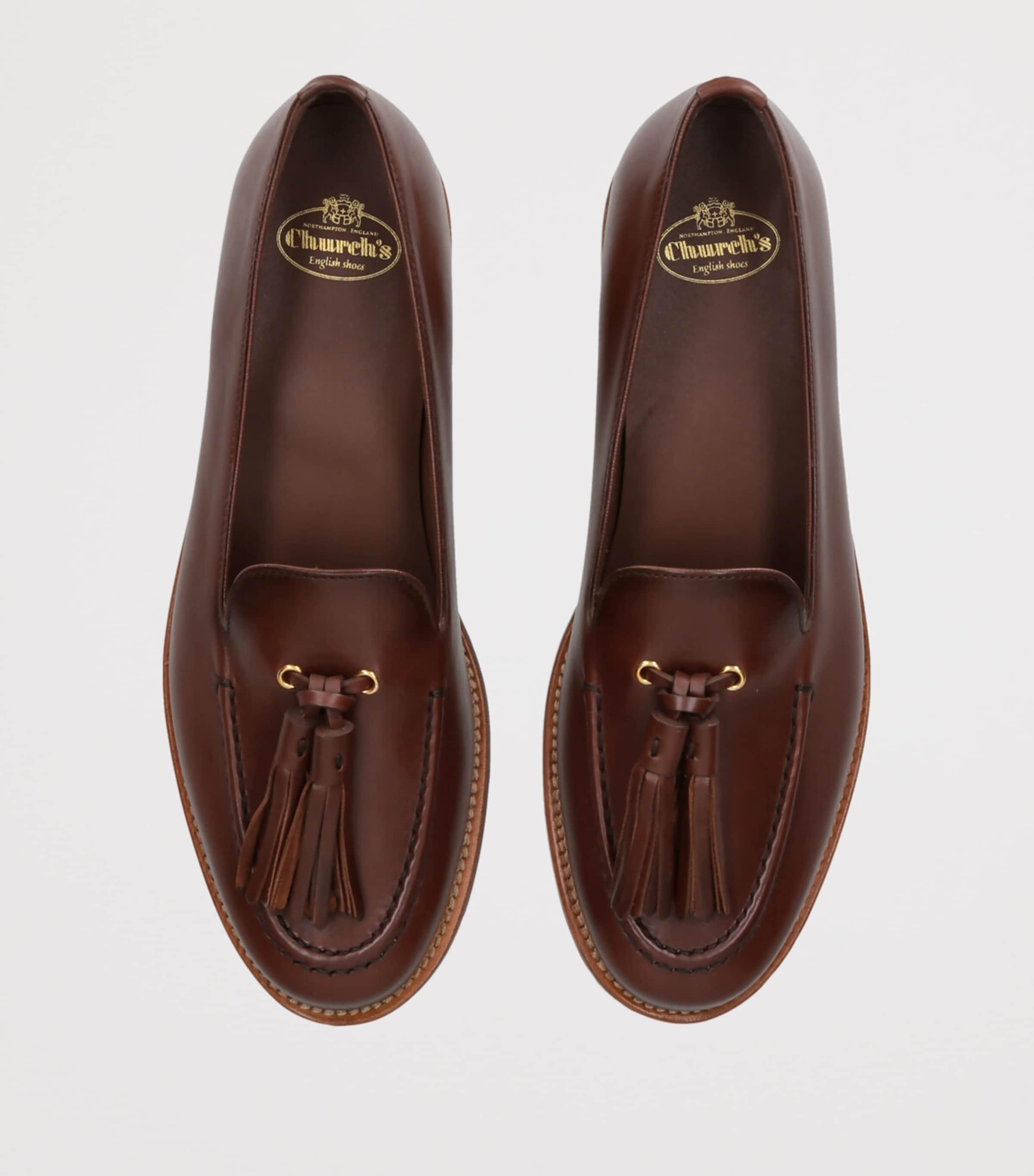 Church's Leather Tassel Loafers in Brown | Lyst UK