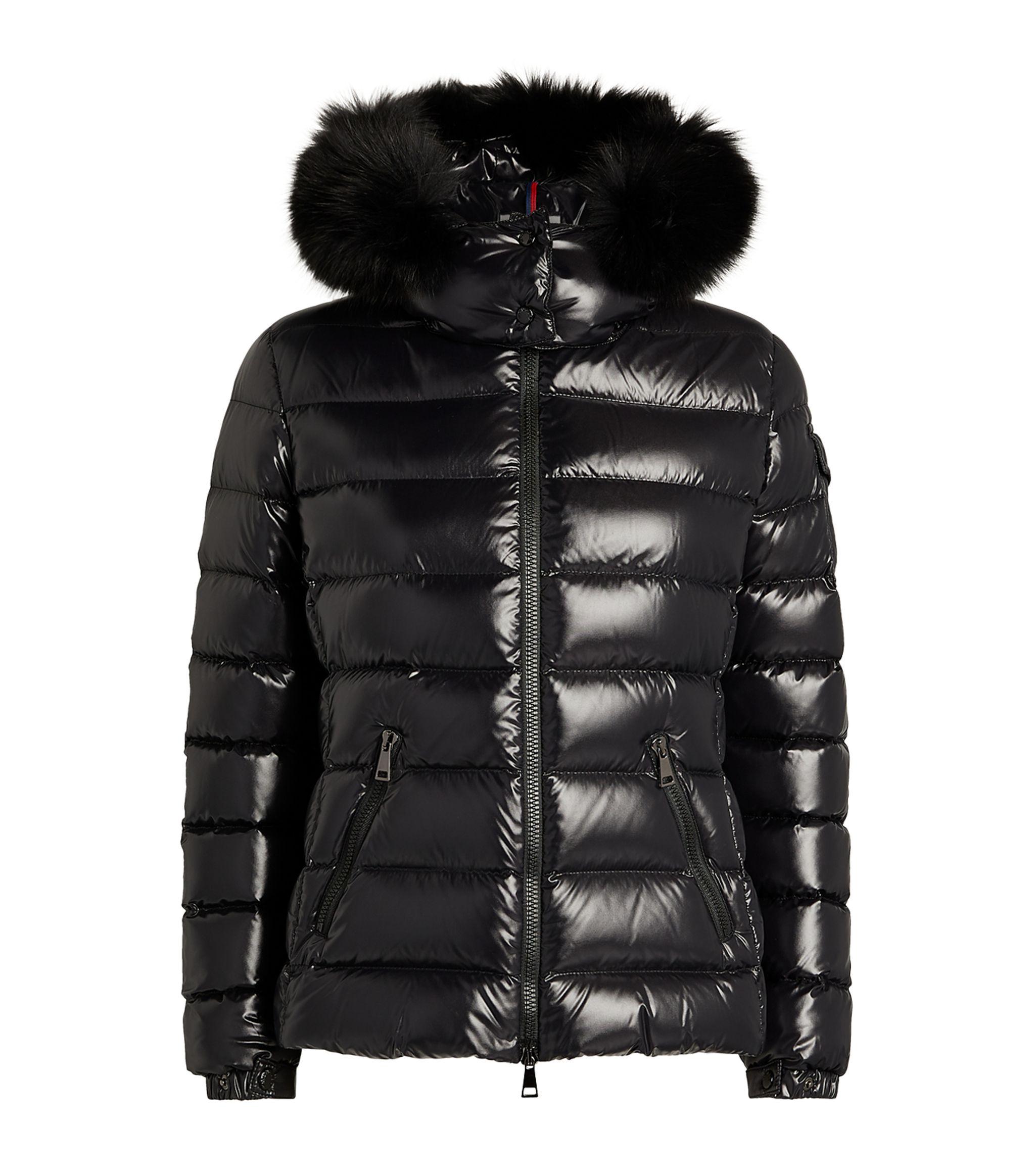 Jasje schaal Onderstrepen Moncler Badyfur Fur-trim Puffer Jacket in Black | Lyst