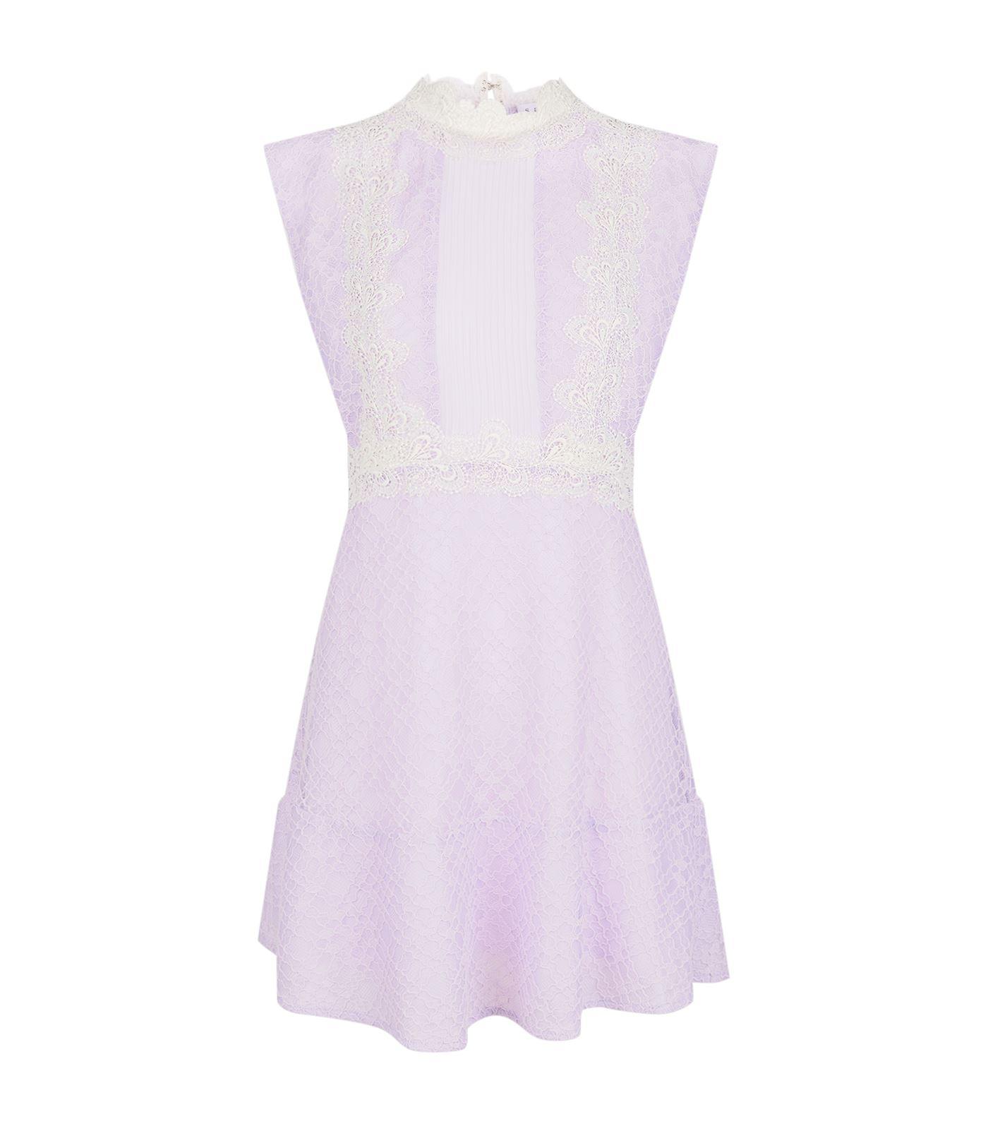 purple lace mini dress