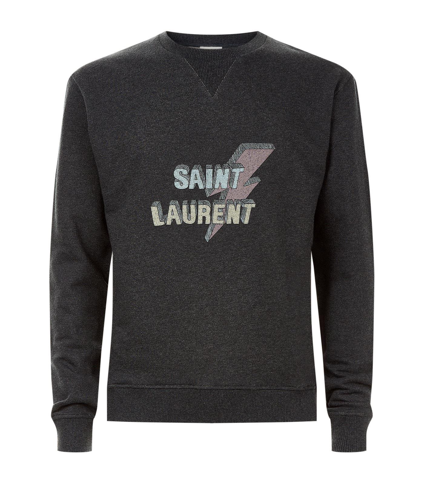 saint laurent sweatshirt lightning bolt