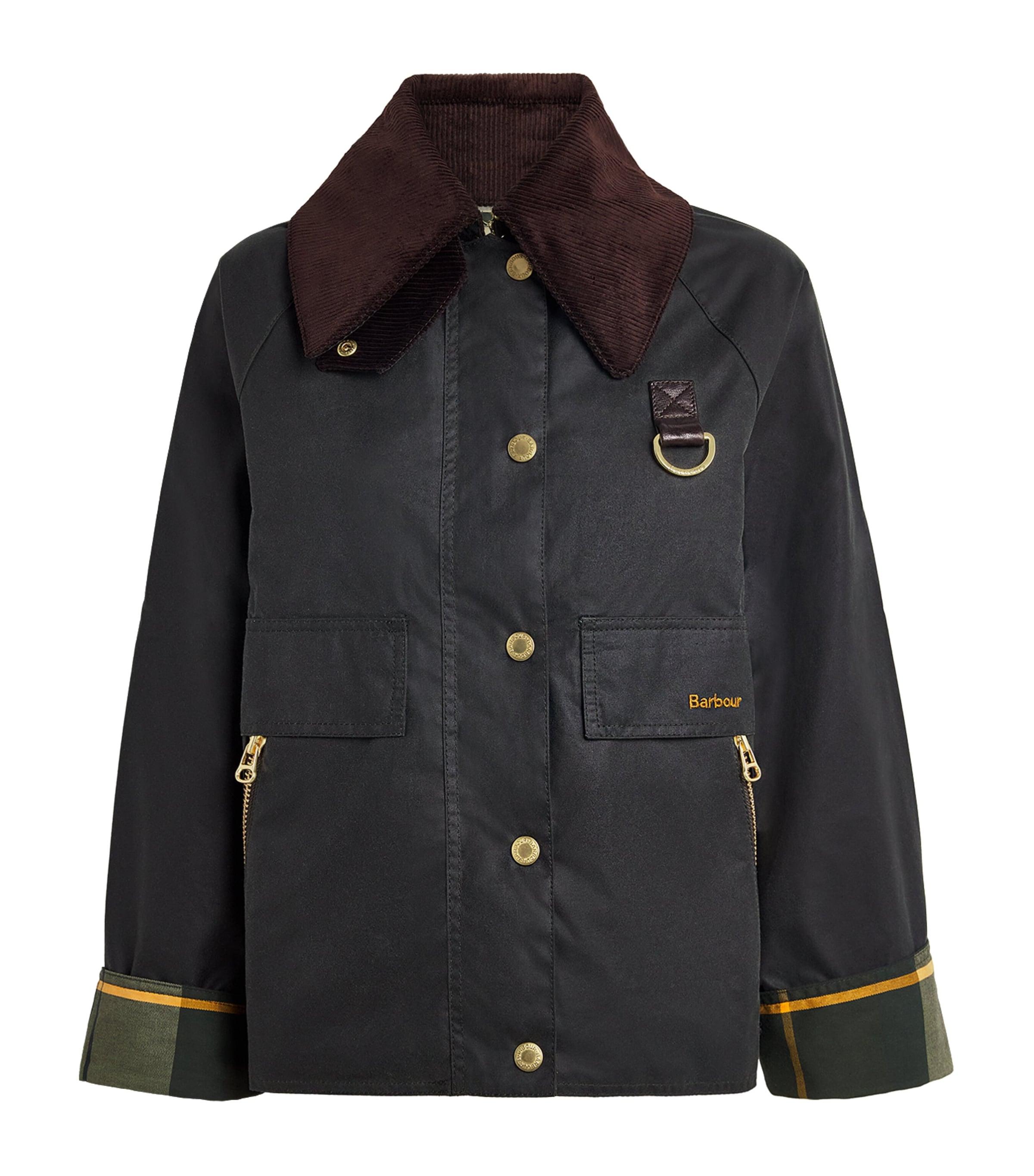 Barbour Waxed Cotton Catton Jacket in Black | Lyst Canada