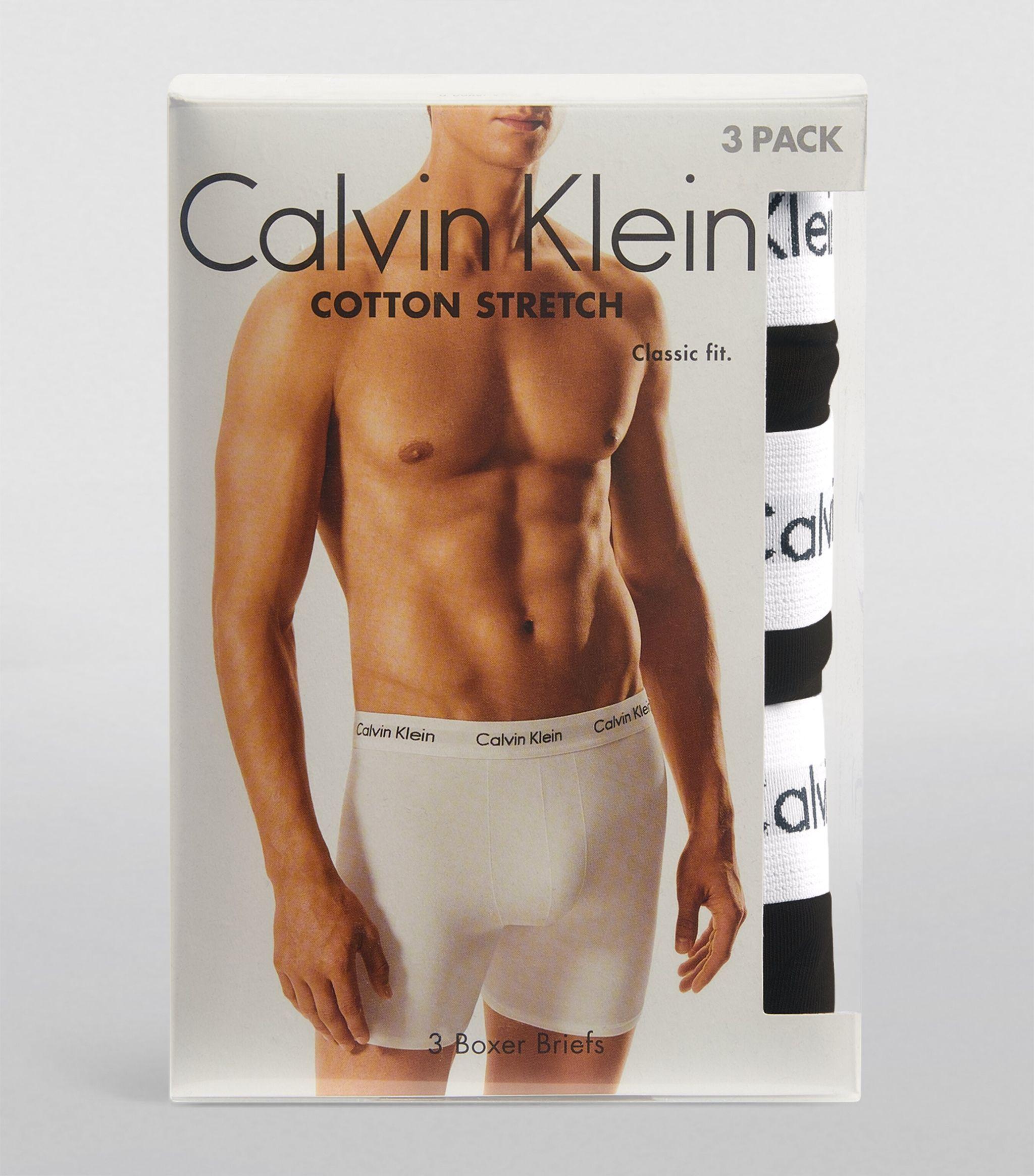 Calvin Klein Cotton Boxers (3-pack) in Black for Men | Lyst