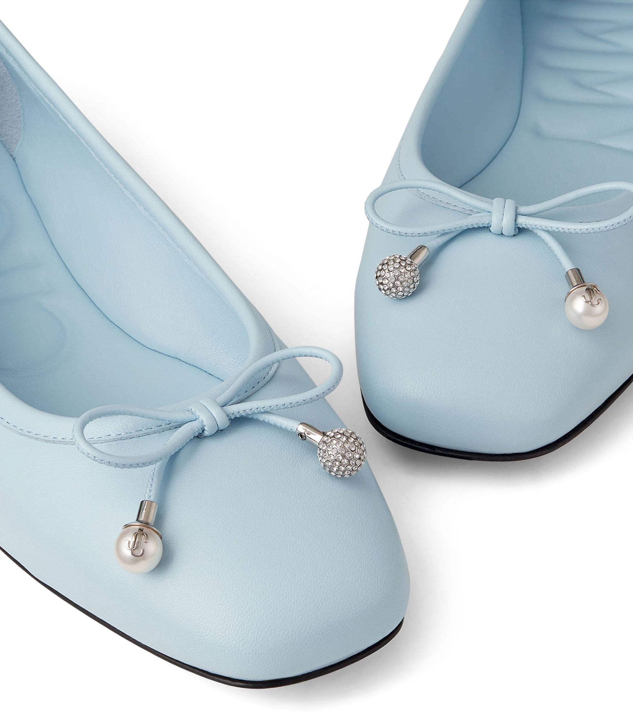 Jimmy Choo Elme Lambskin Ballet Flats in Blue Lyst UK