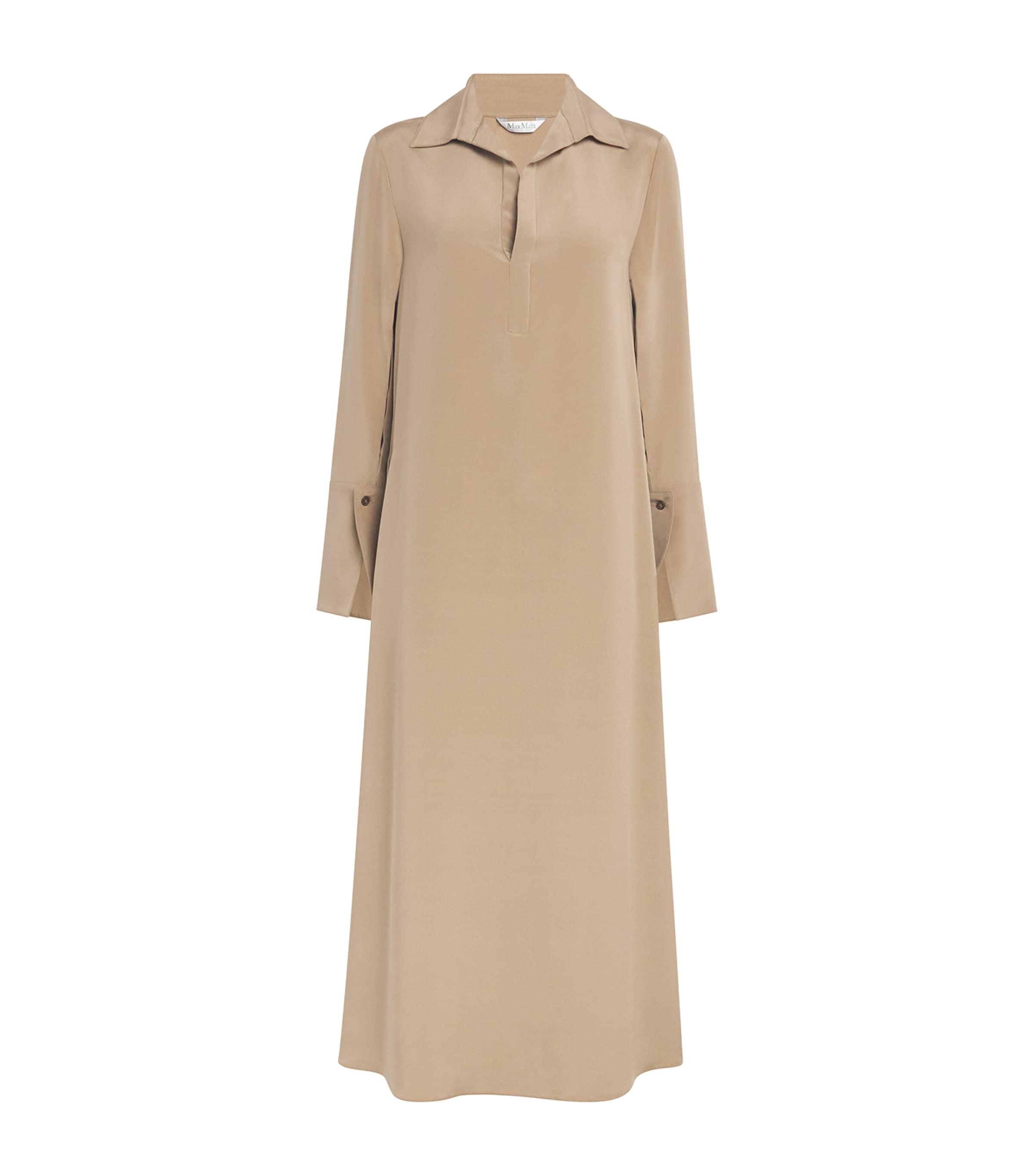 ☆MaxMara☆直営店買付☆上品Silk Crepe Long Dress/OSSOLA Silk crepe de chine dress | Max Mara