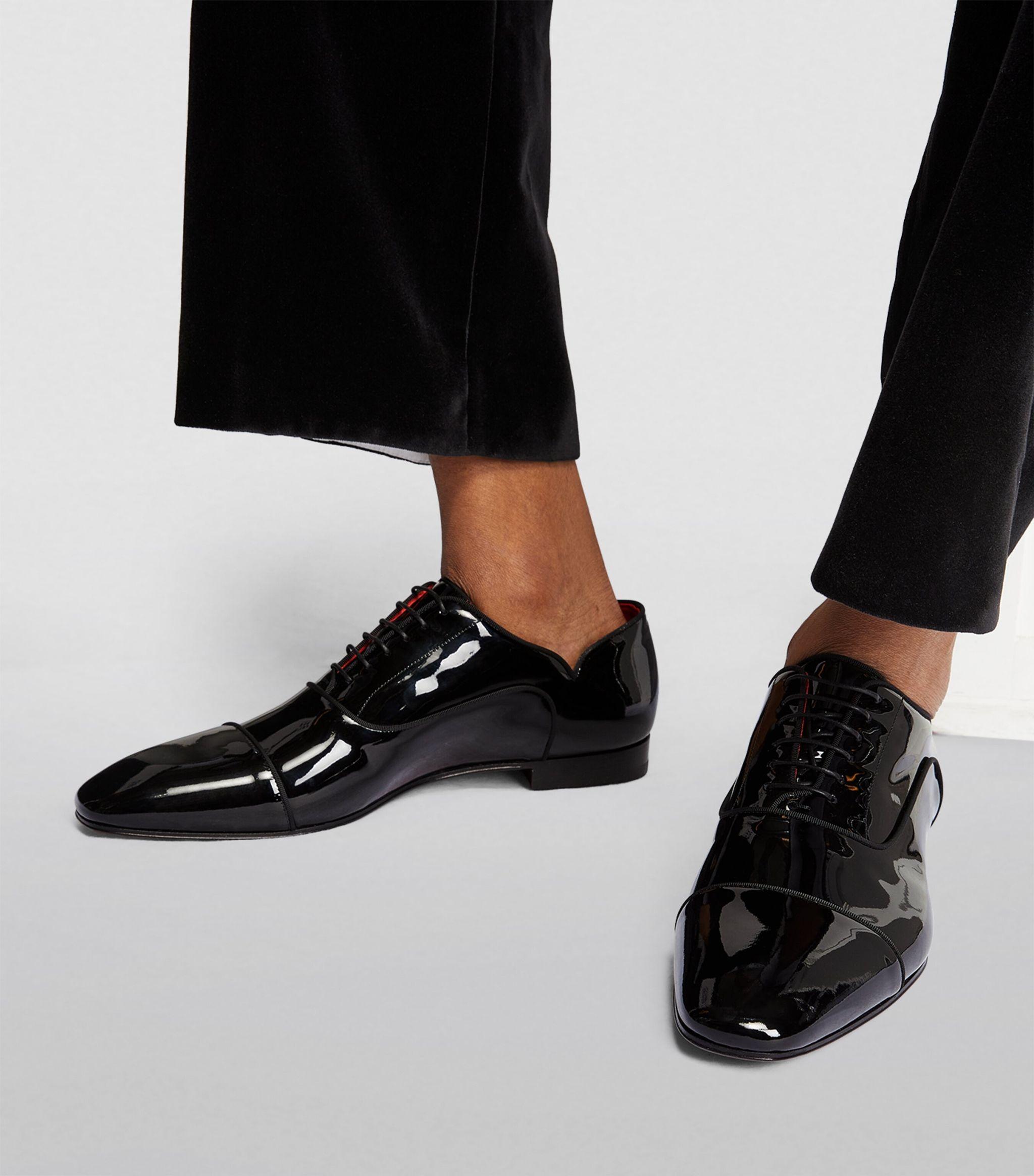 louboutin mens patent shoes