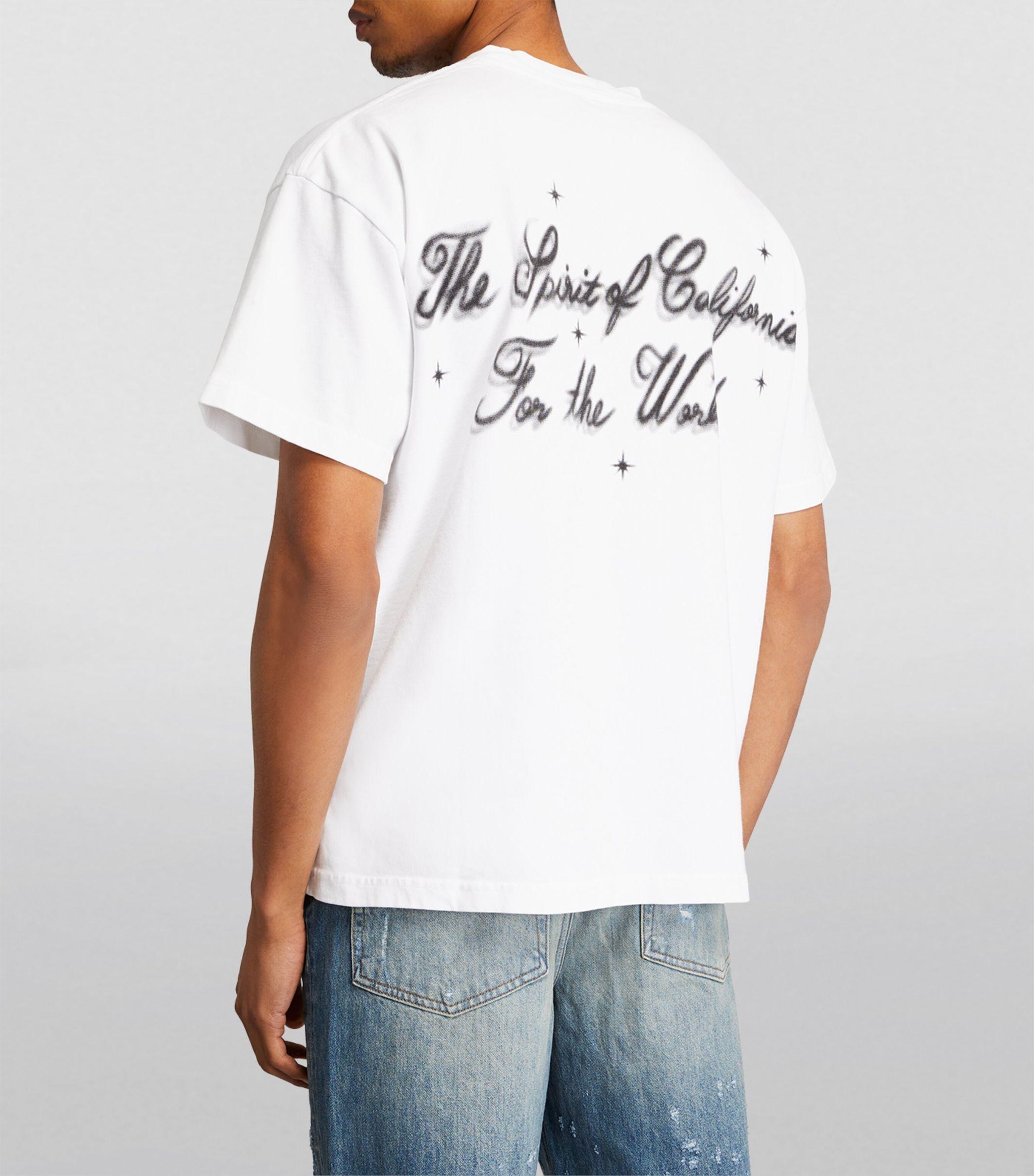 Amiri Airbrush Cherub Graphic T-shirt in Green for Men | Lyst