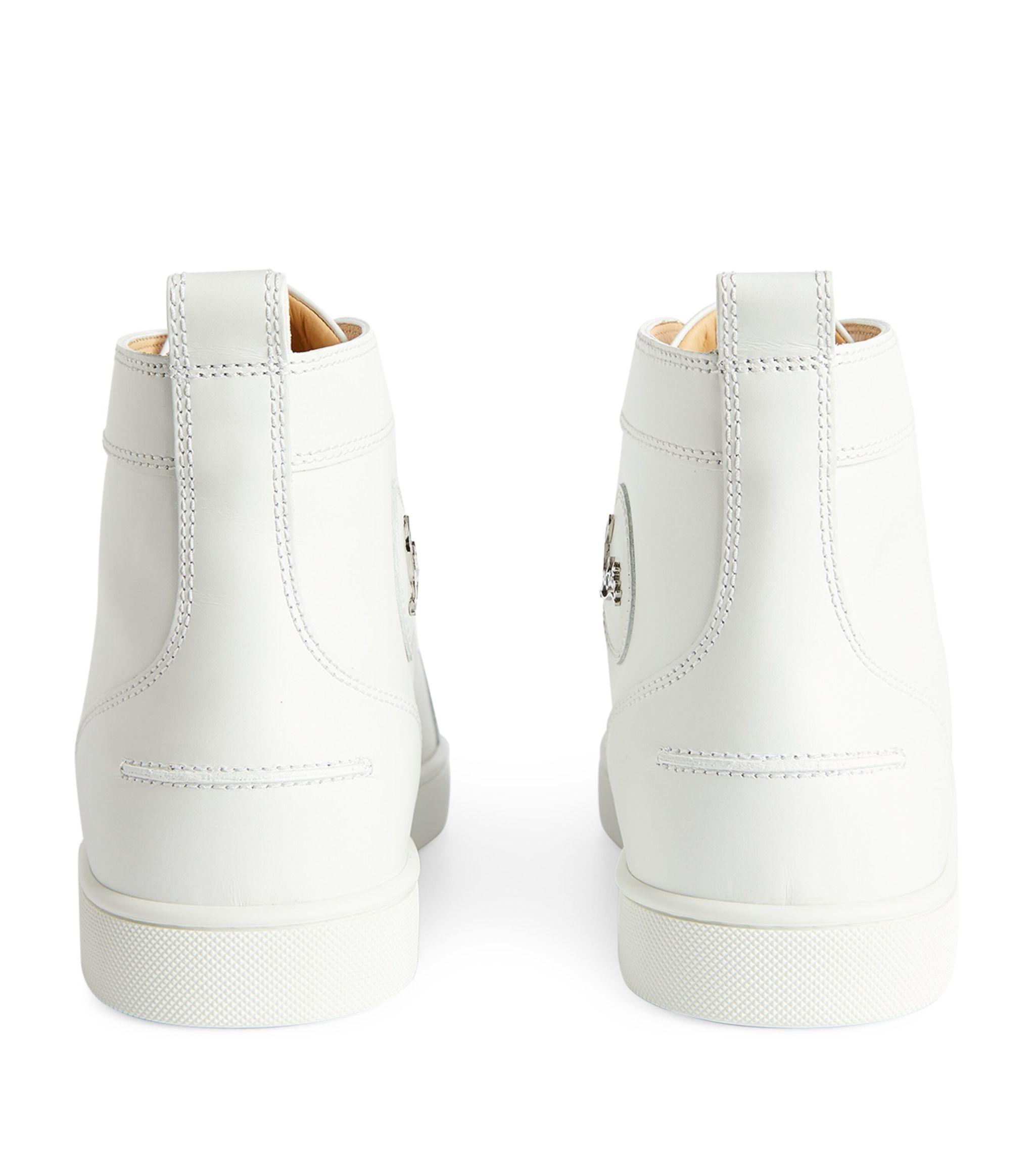 Christian Louboutin Louis Leather High-Top White high top sneakers