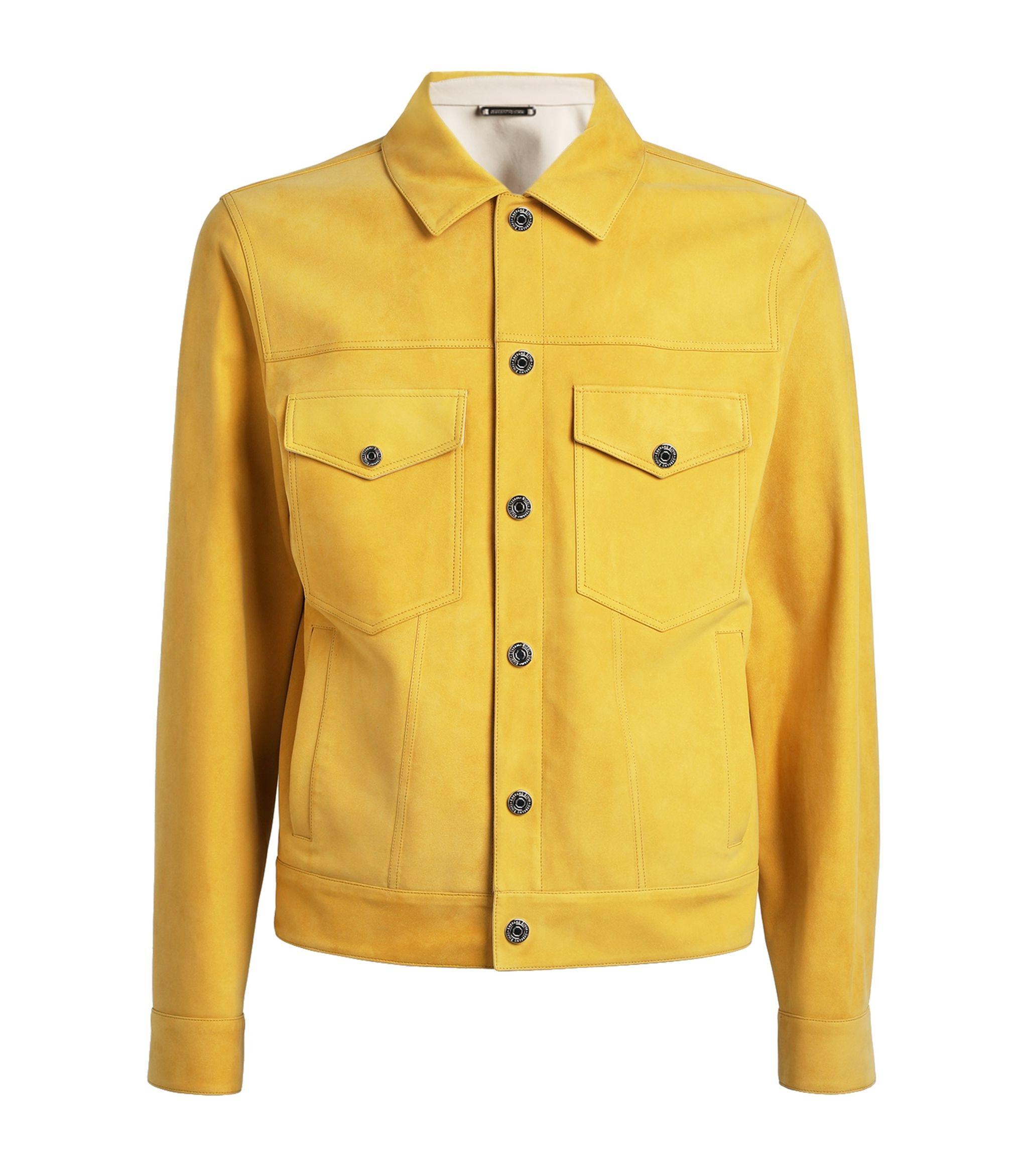 yellow suede jacket