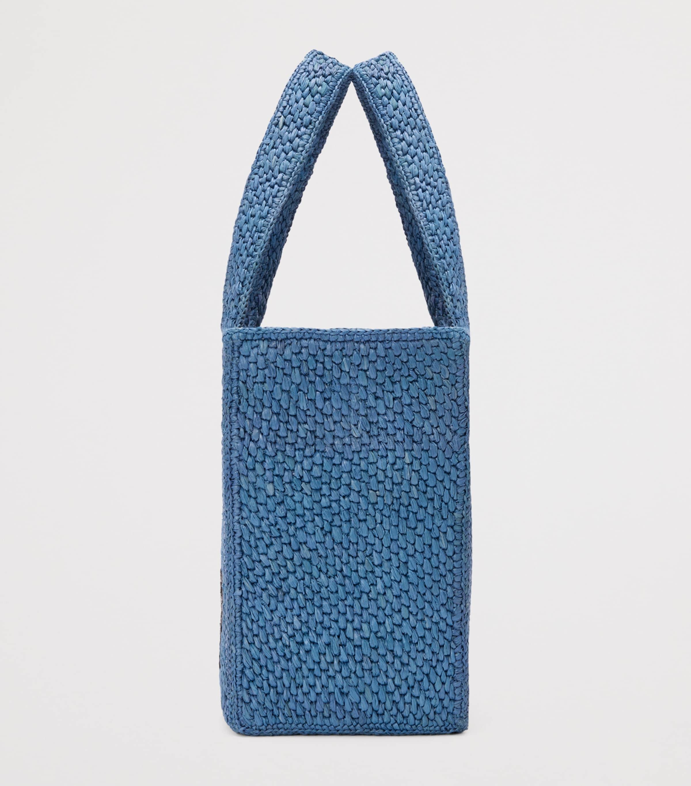 Loewe X Paula's Ibiza Medium Raffia Font Tote Bag in Blue Lyst UK