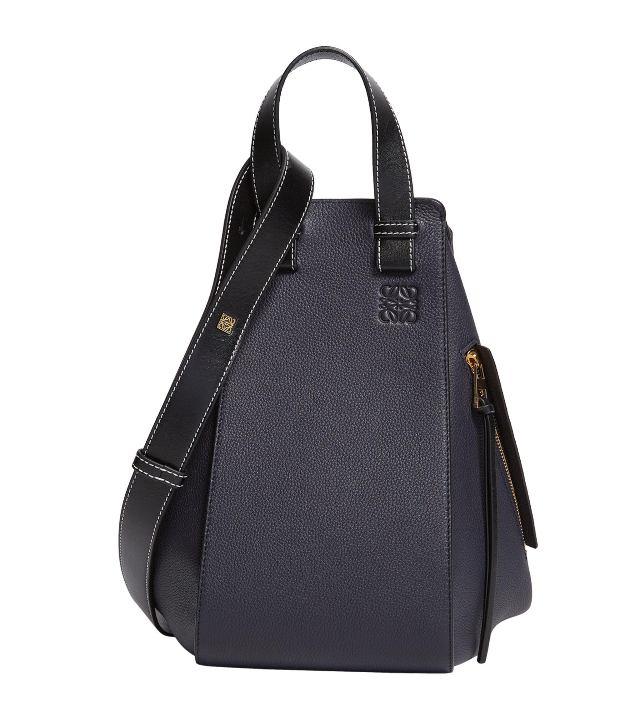 Loewe Hammock Medium Leather Shoulder Bag in Black Save 21 Lyst