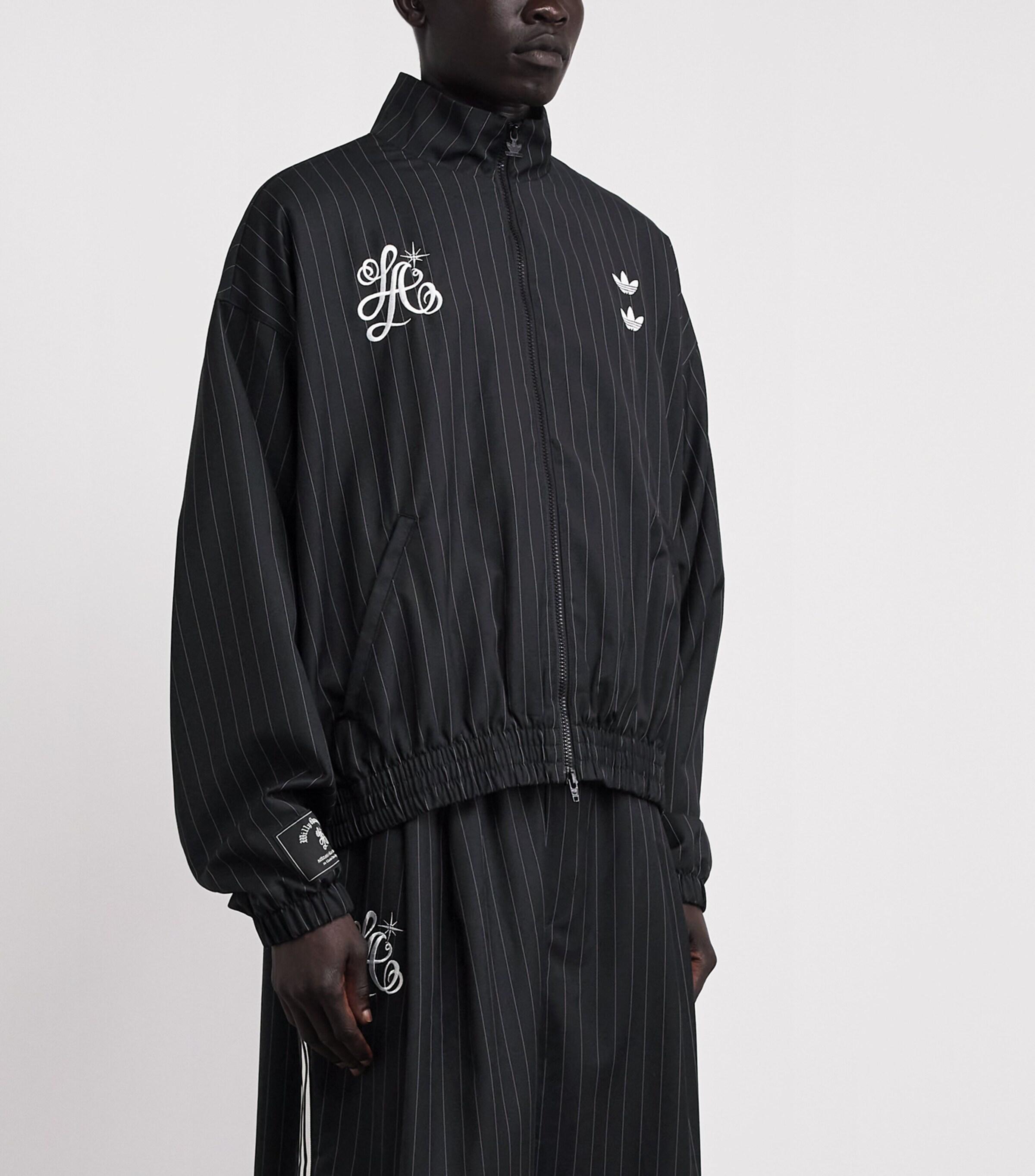 Willy Chavarria X Adidas Originals Pinstripe Track Jacket in Black 