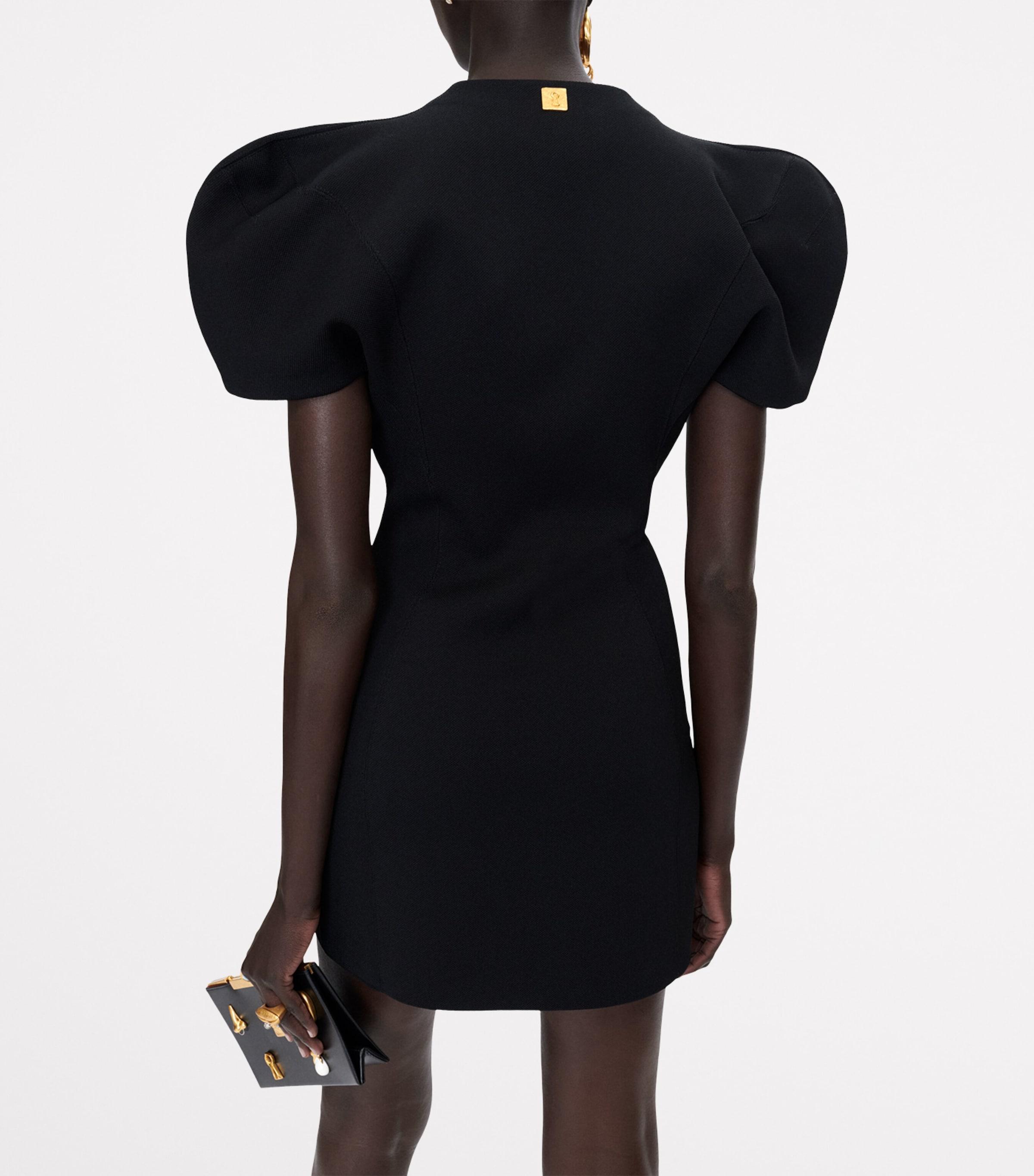 schiaparelli mini dress Schiaparelli Short-Sleeve Mini Dress in Black