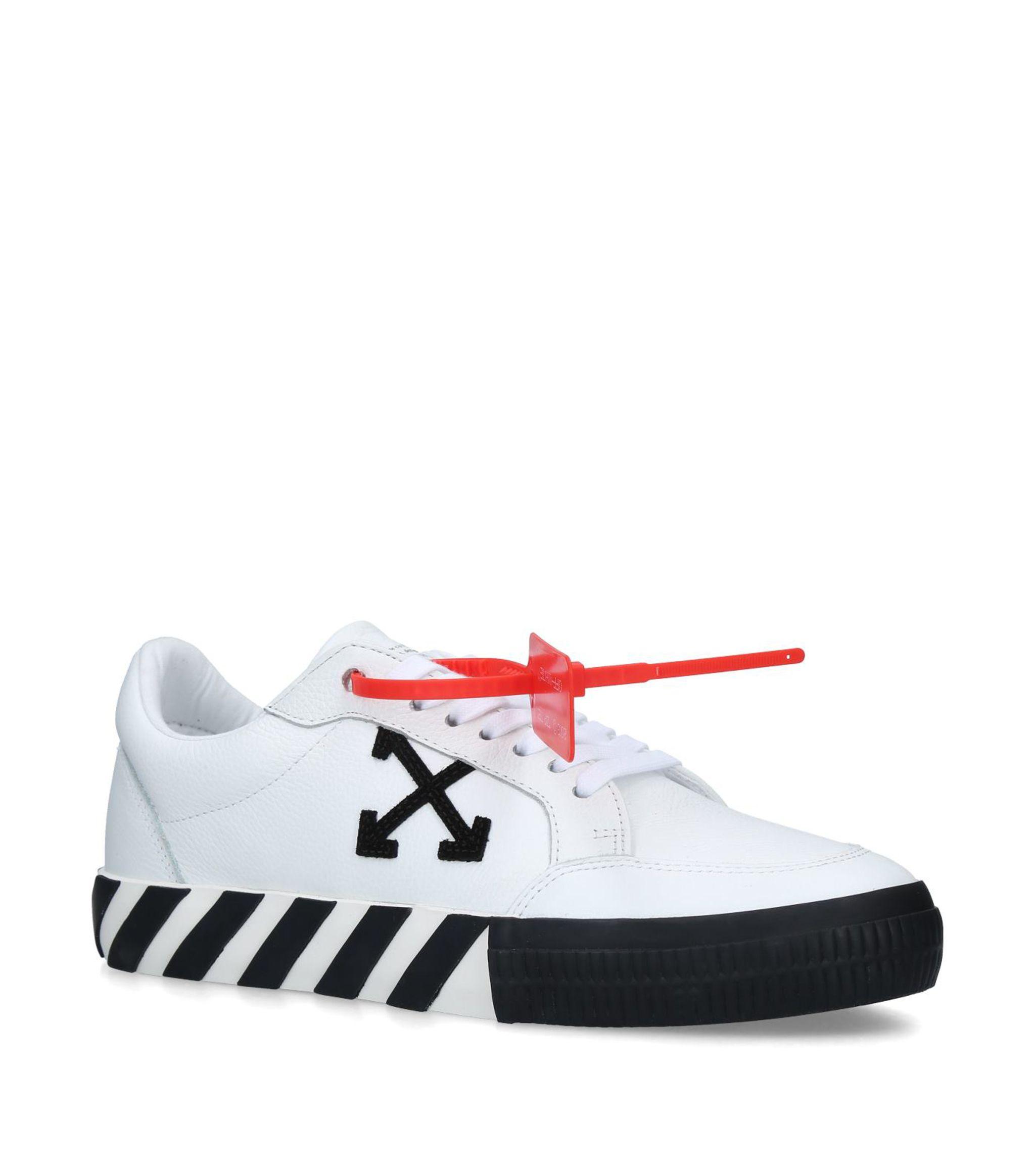 Off-White c/o Virgil Abloh Leather Vulc Striped Low-top Canvas 