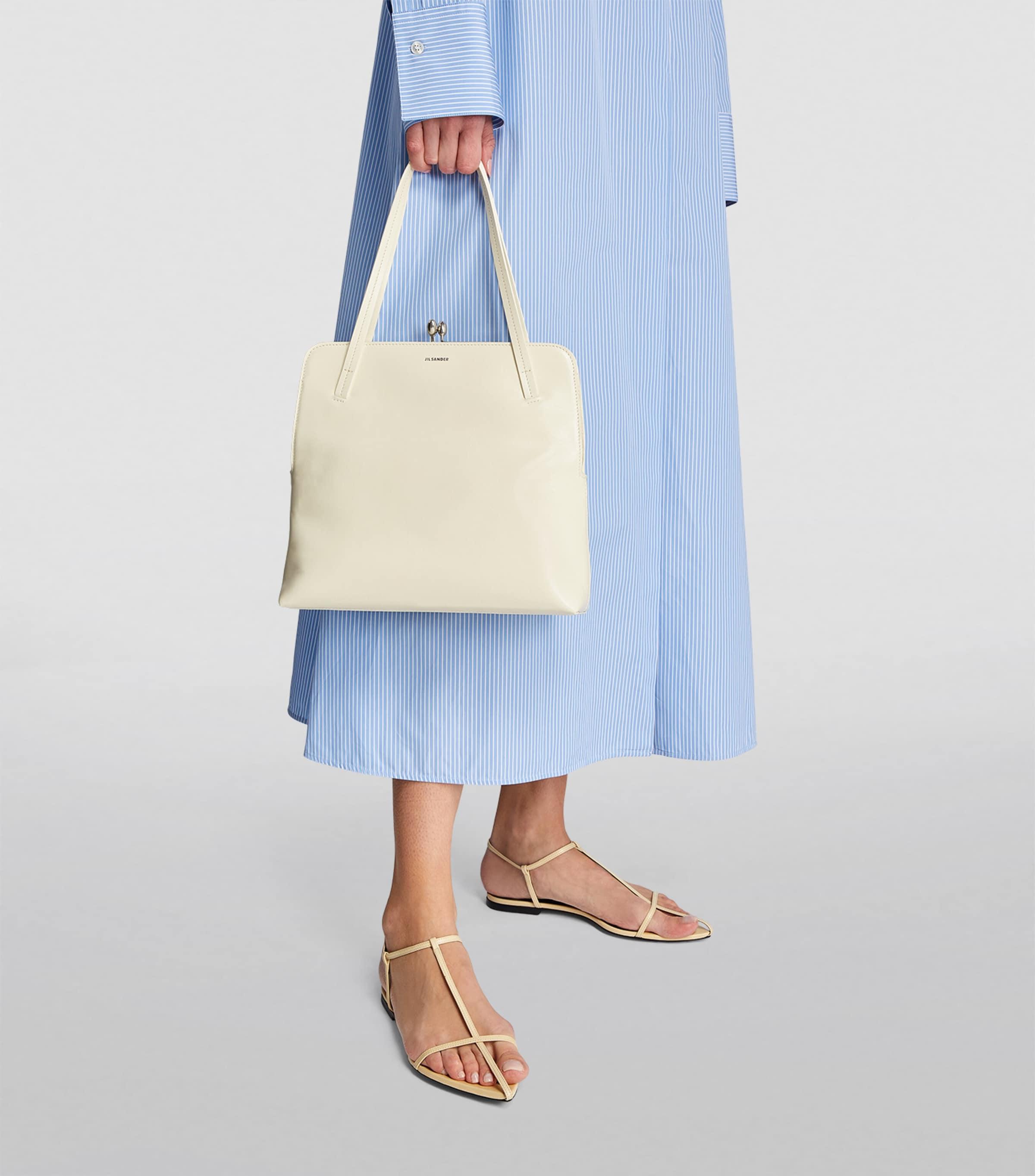 Jil Sander Medium Goji Square Bag in Natural | Lyst UK