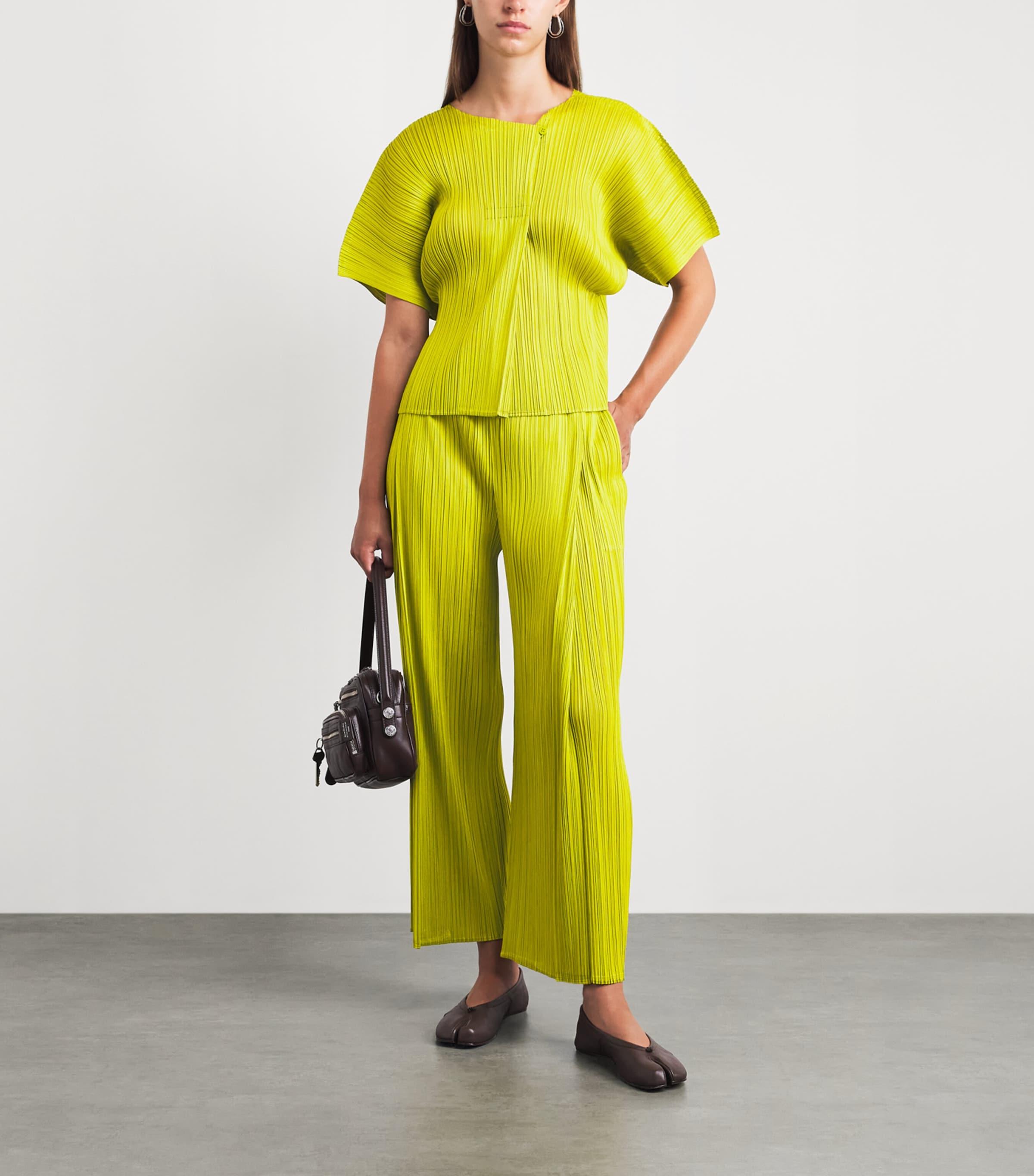 Yellow Pleats Please Issey Miyake Tops for Women | Lyst