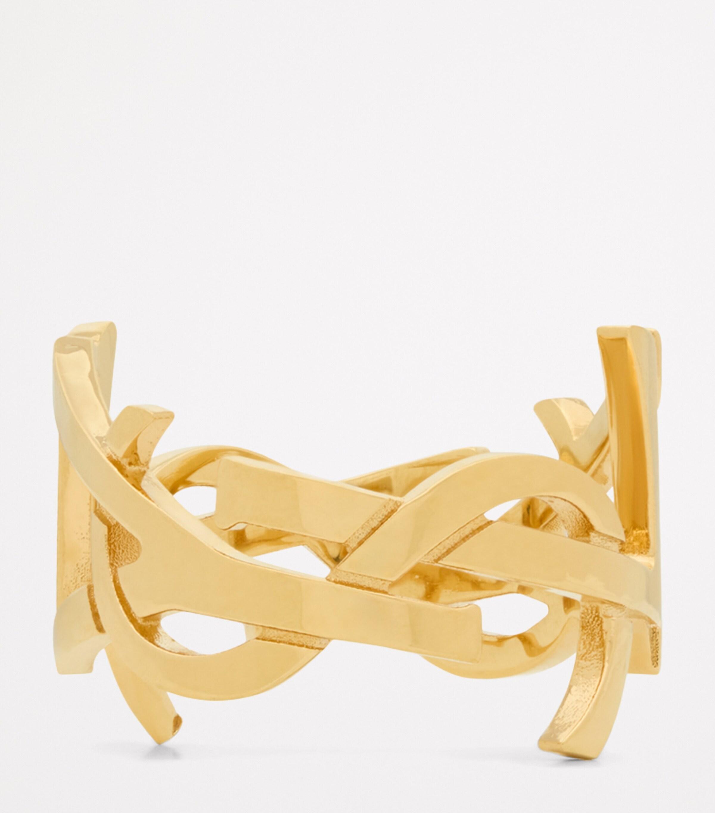 【Saint Laurent】カサンドレ スカーフリング CASSANDRE scarf ring in metal | Saint Laurent | YSL GR
