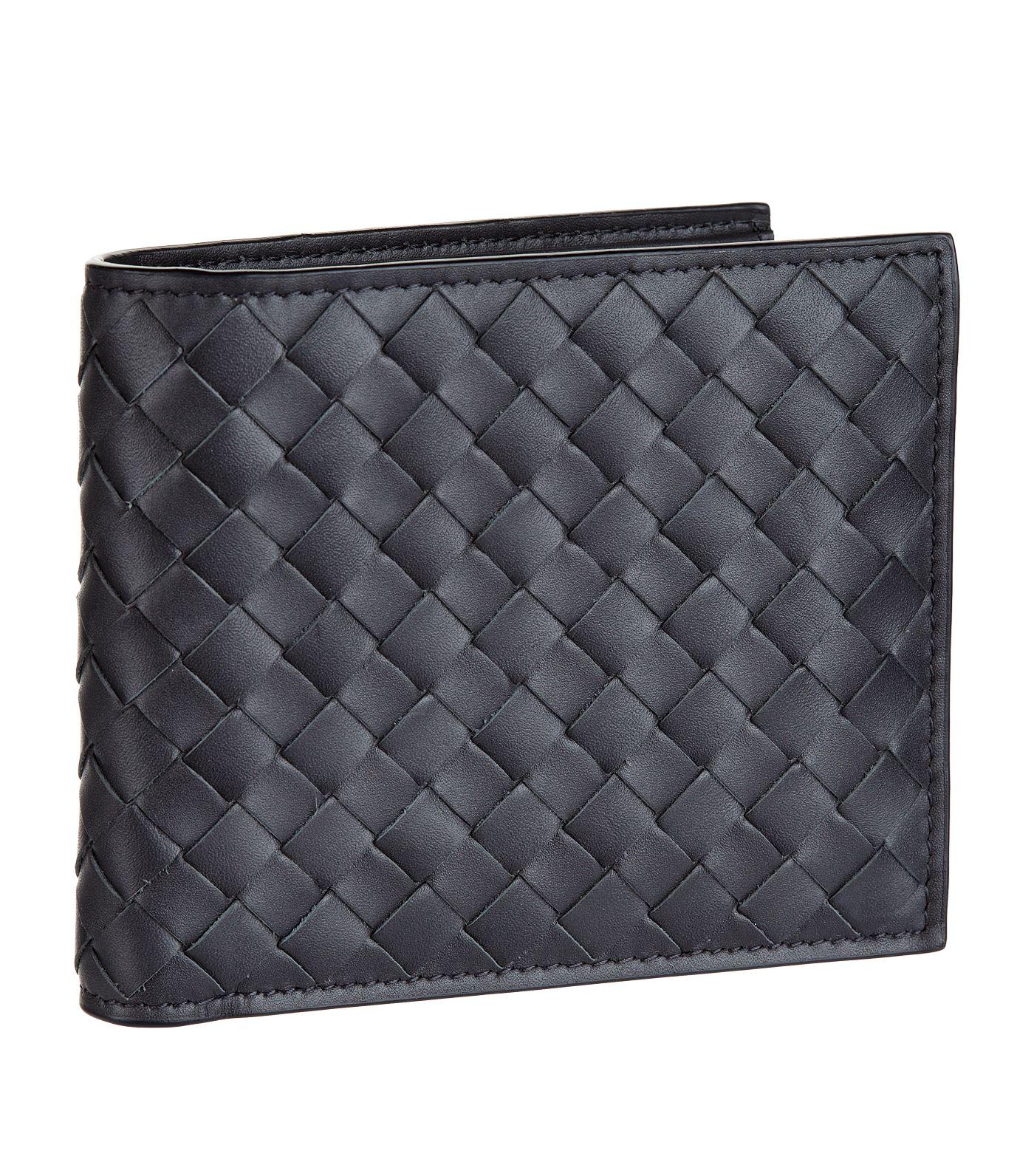 Bottega Veneta Intrecciato Leather Bifold Wallet in Grey (Gray) for Men
