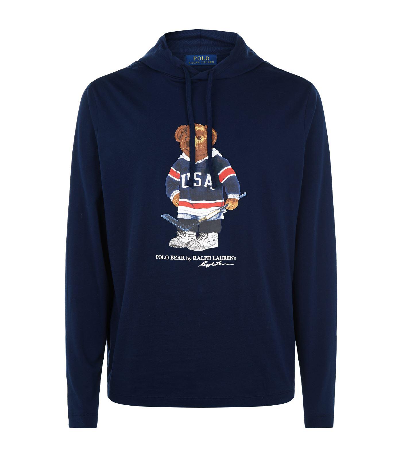 polo hockey bear hoodie