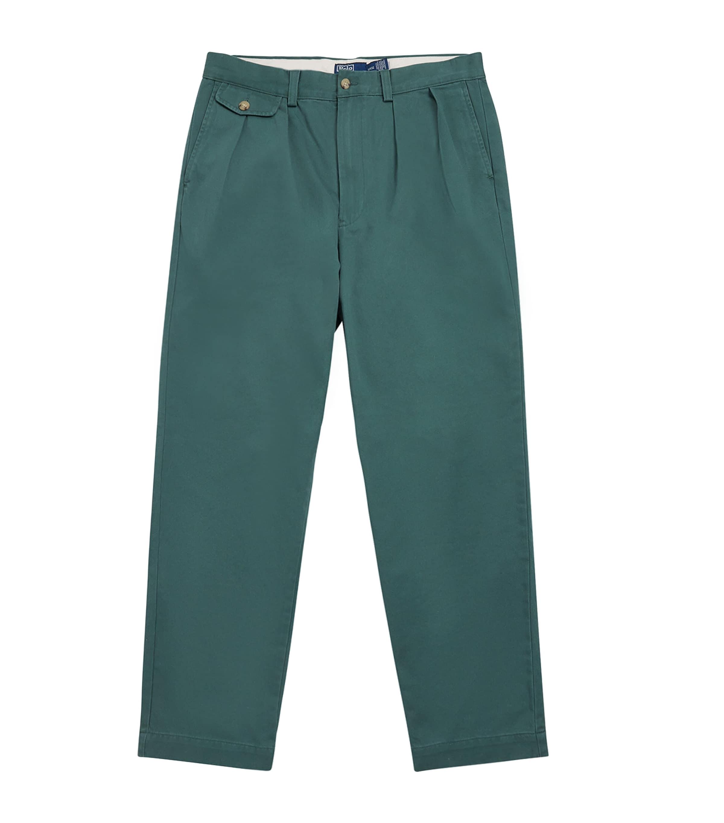 Polo Ralph Lauren Cotton Pleated Whitman Chinos in Green for Men