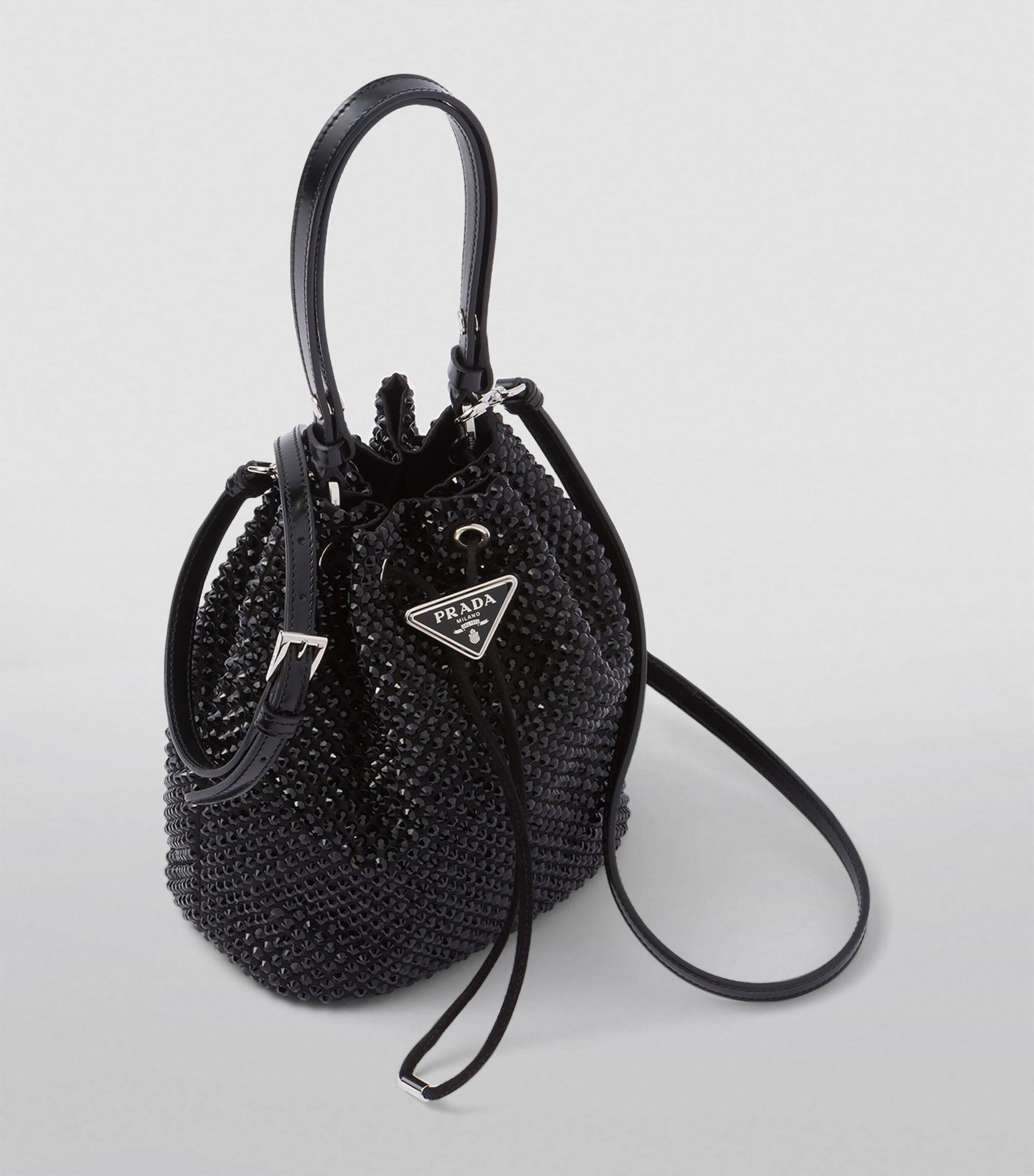 Prada silk net clearance bag
