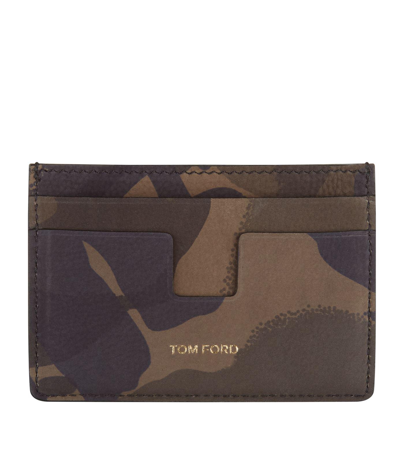Tom Ford Leather Card Holder in Green for Men Lyst
