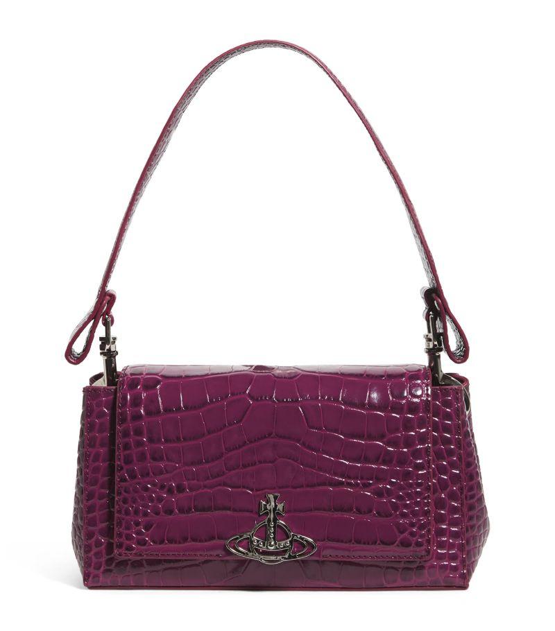 Vivienne Westwood Small Croc Embossed Hazel Shoulder Bag in Purple Lyst UK