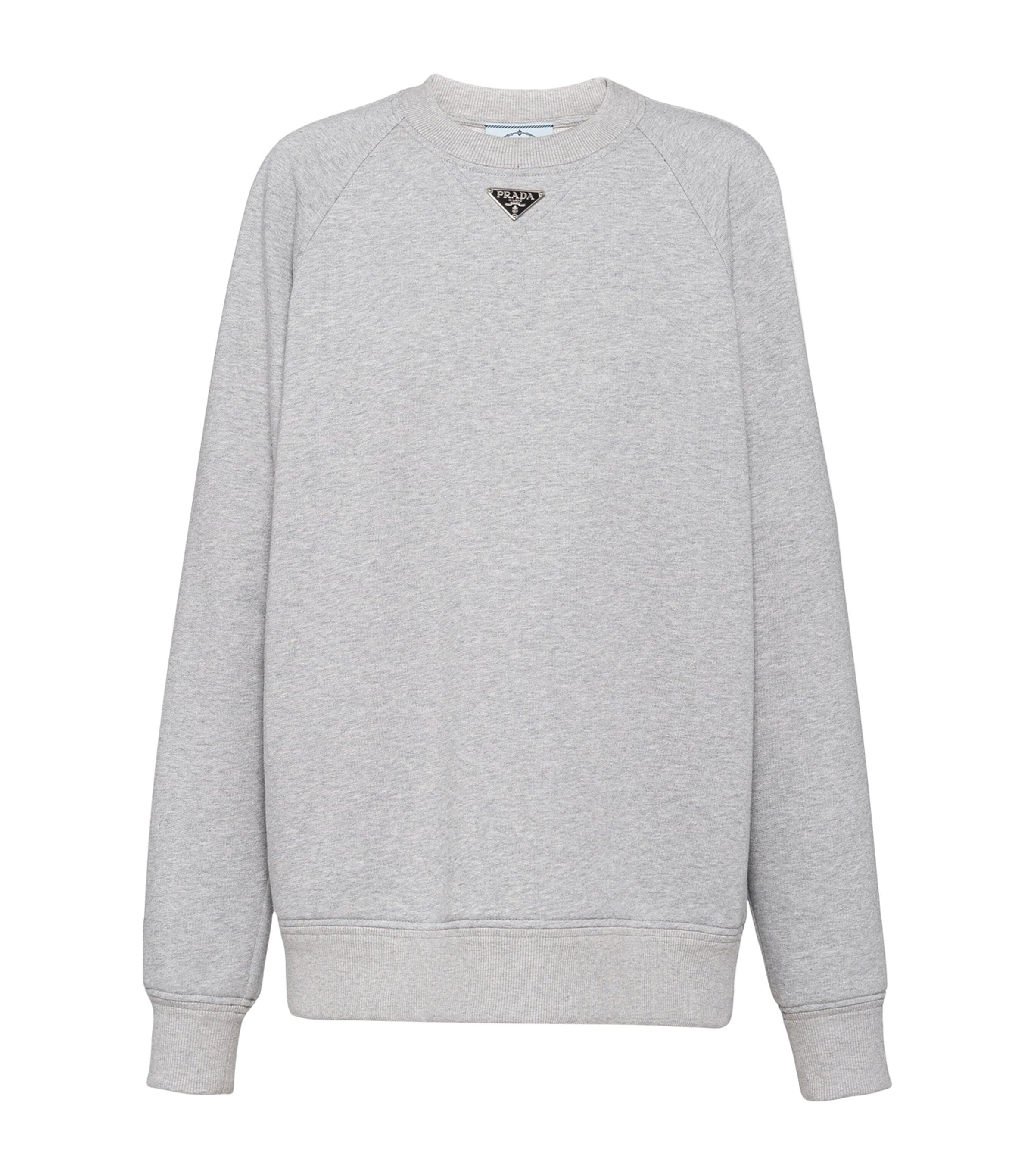 Zipper トップス（レディース） Prada Grey Cotton Sweatshirt
