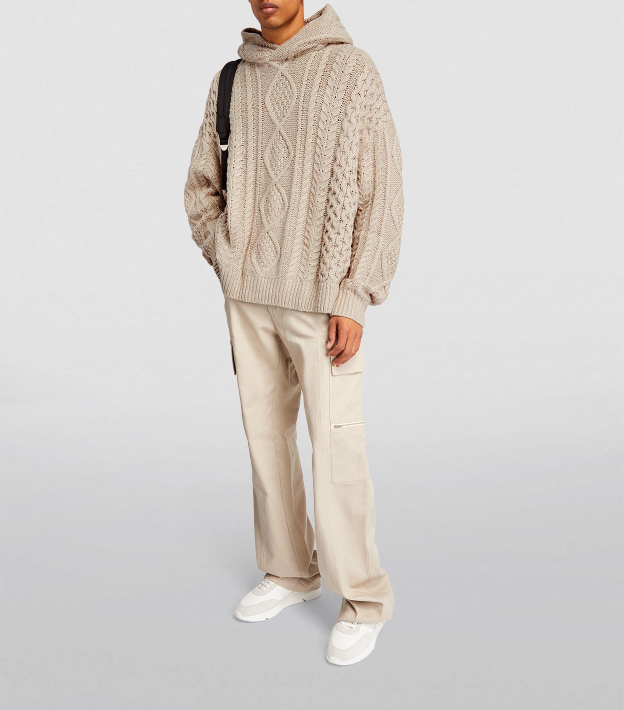 Fear Of God Cable Knit Hoodie in Natural for Men | Lyst UK