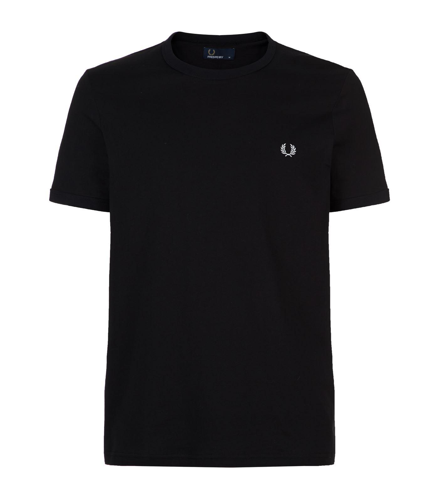 Lyst - Fred Perry Ringer T-shirt in Black for Men - Save 46%