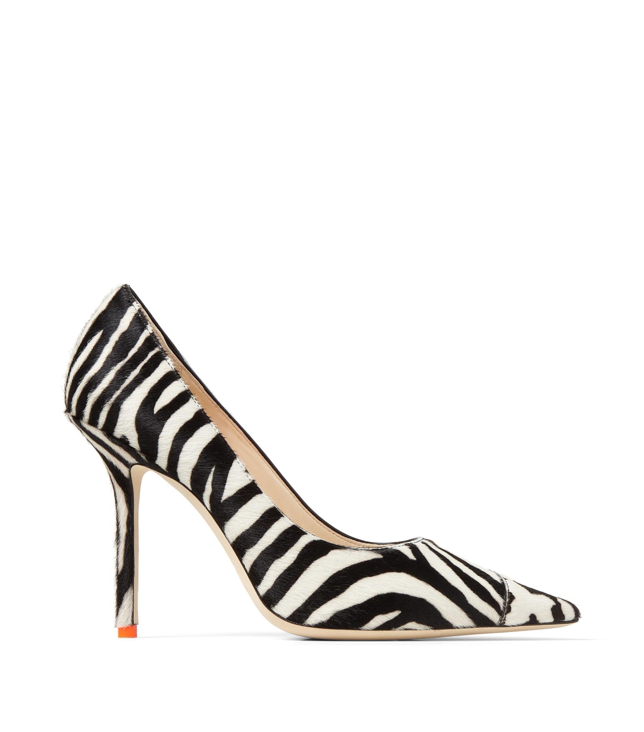 Jimmy Choo Leather Love 100mm Zebra 