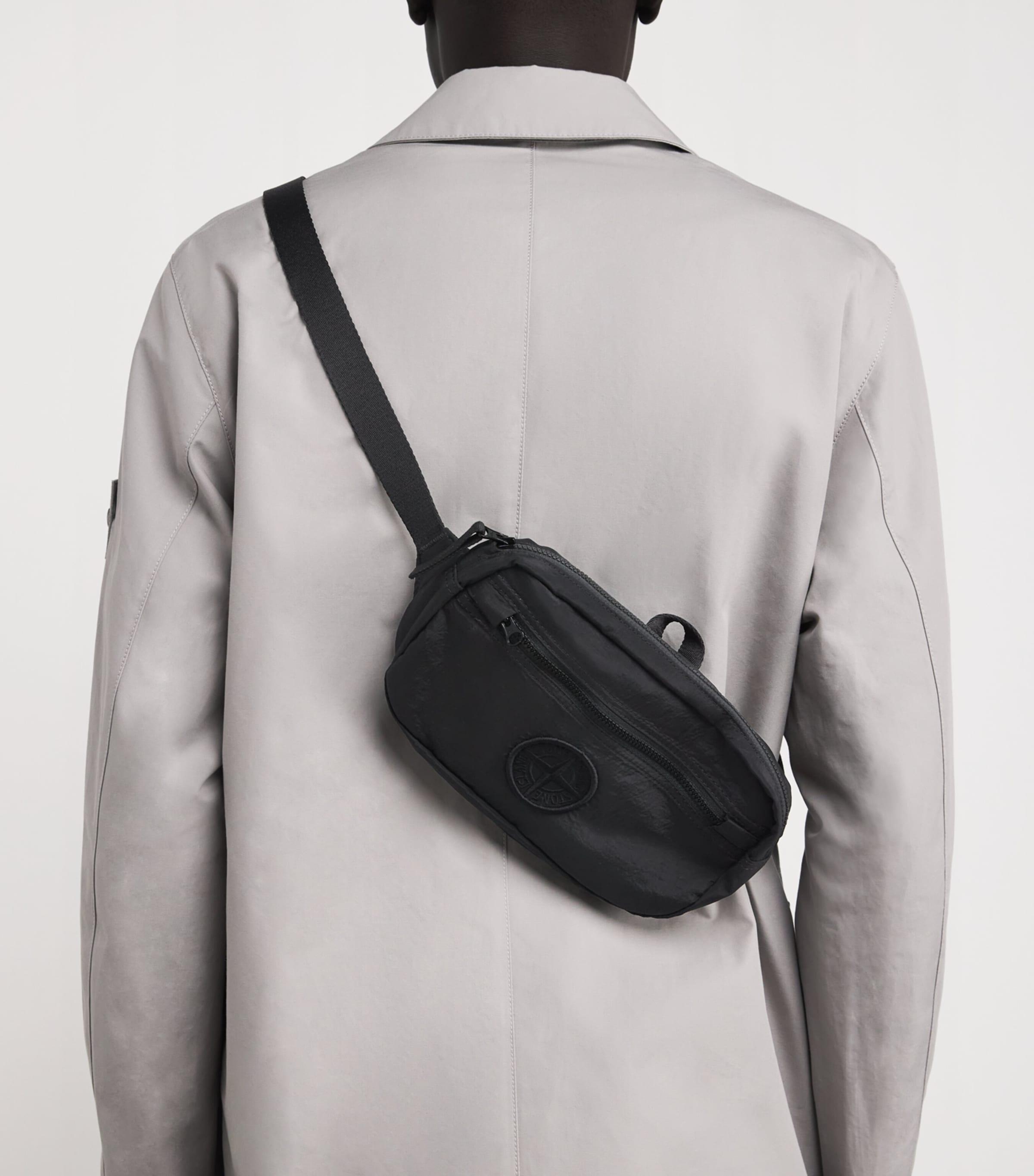 Stone Island Compass Logo Belt Bag in Black for Men | Lyst