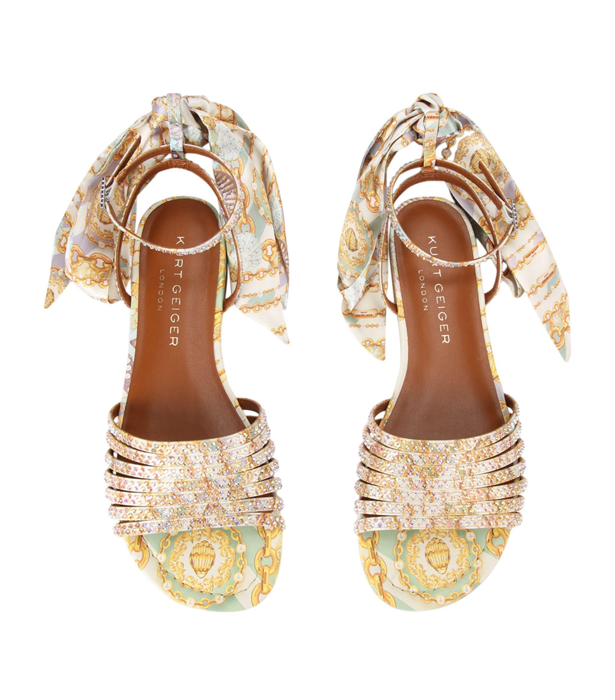 Kurt Geiger Pierra Scarf Sandals in Natural Lyst UK - Main Image