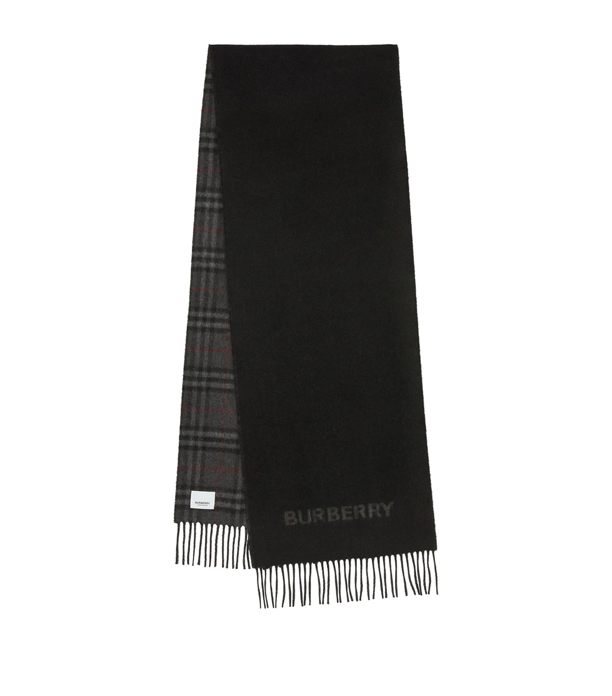 Burberry Cashmere Reversible Vintage Check Scarf in Black Lyst UK