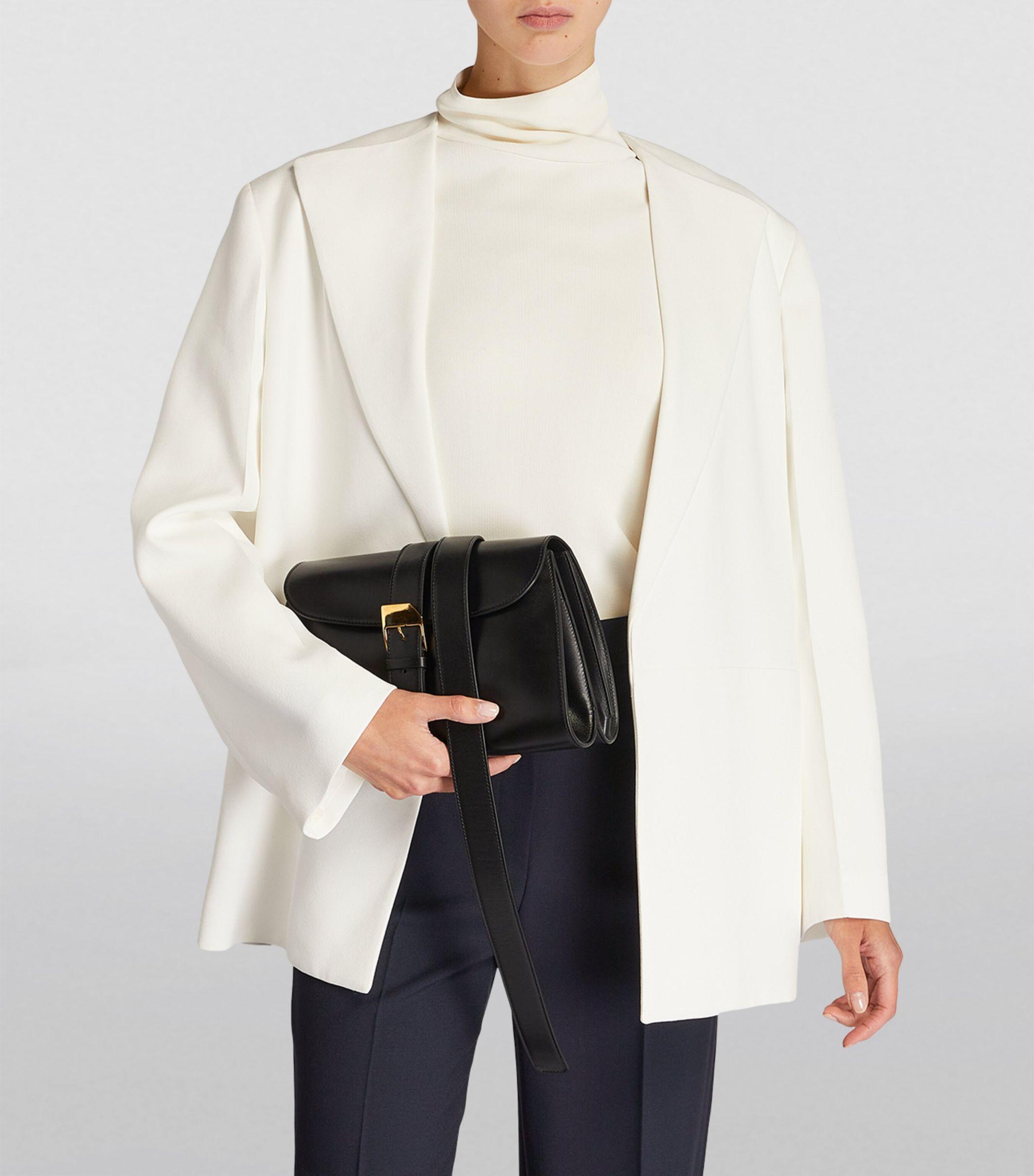 【THE ROW】Isla Bag in Leather The Row Isla Leather Clutch in Black | Lyst