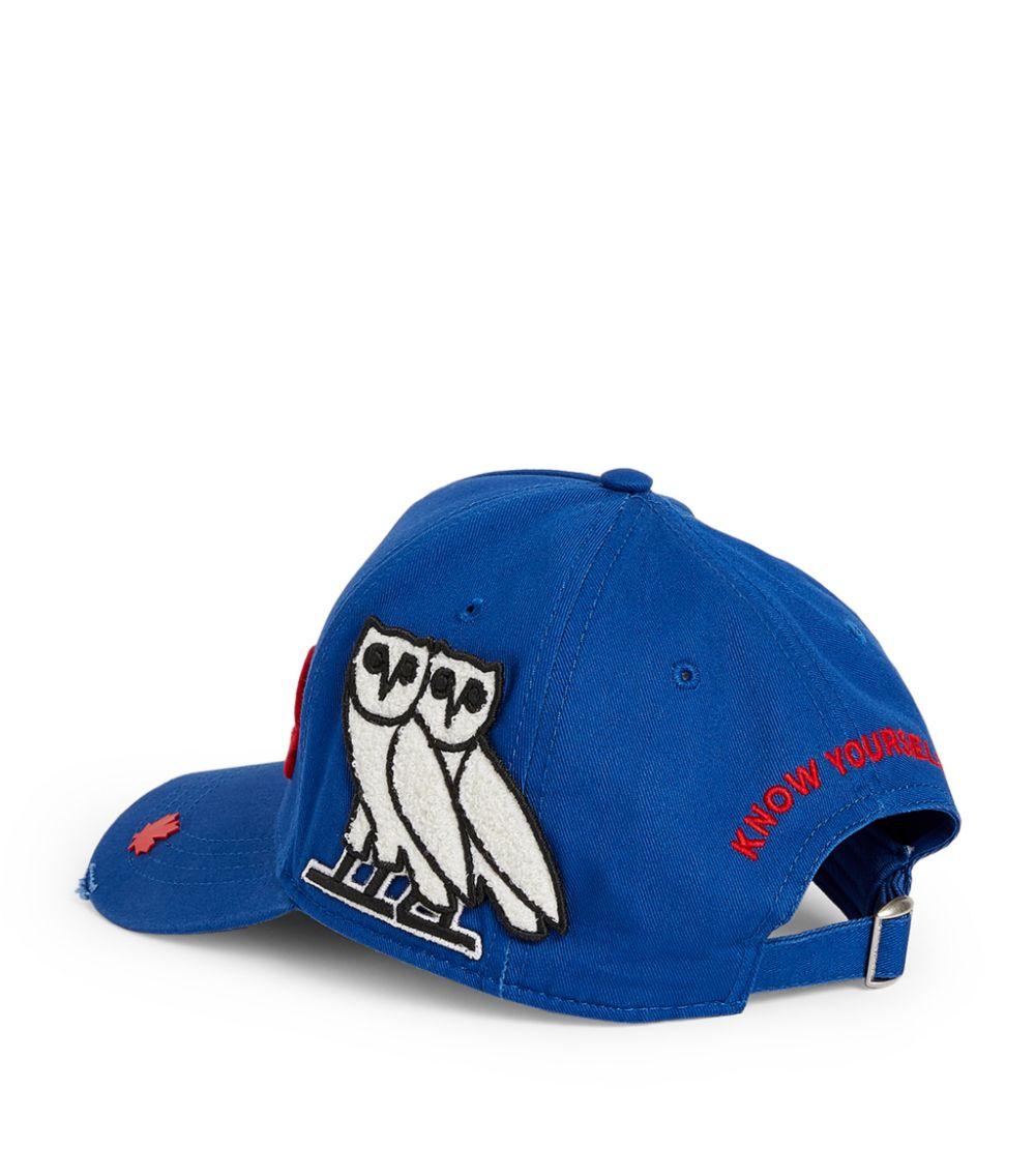 Ovo Logo Baseball Cap in Blue for Men 