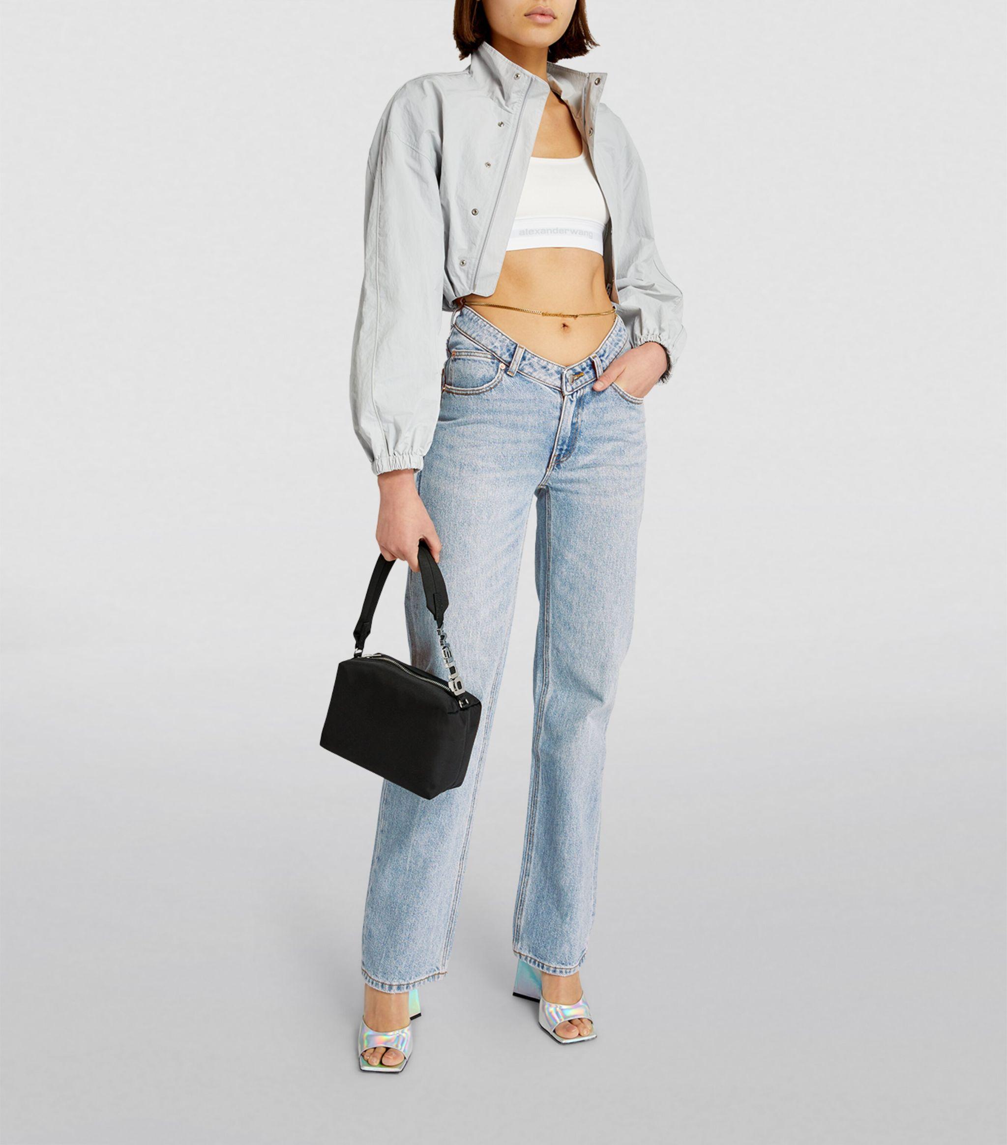 Alexander Wang Chain-detail Straight Jeans in Blue | Lyst