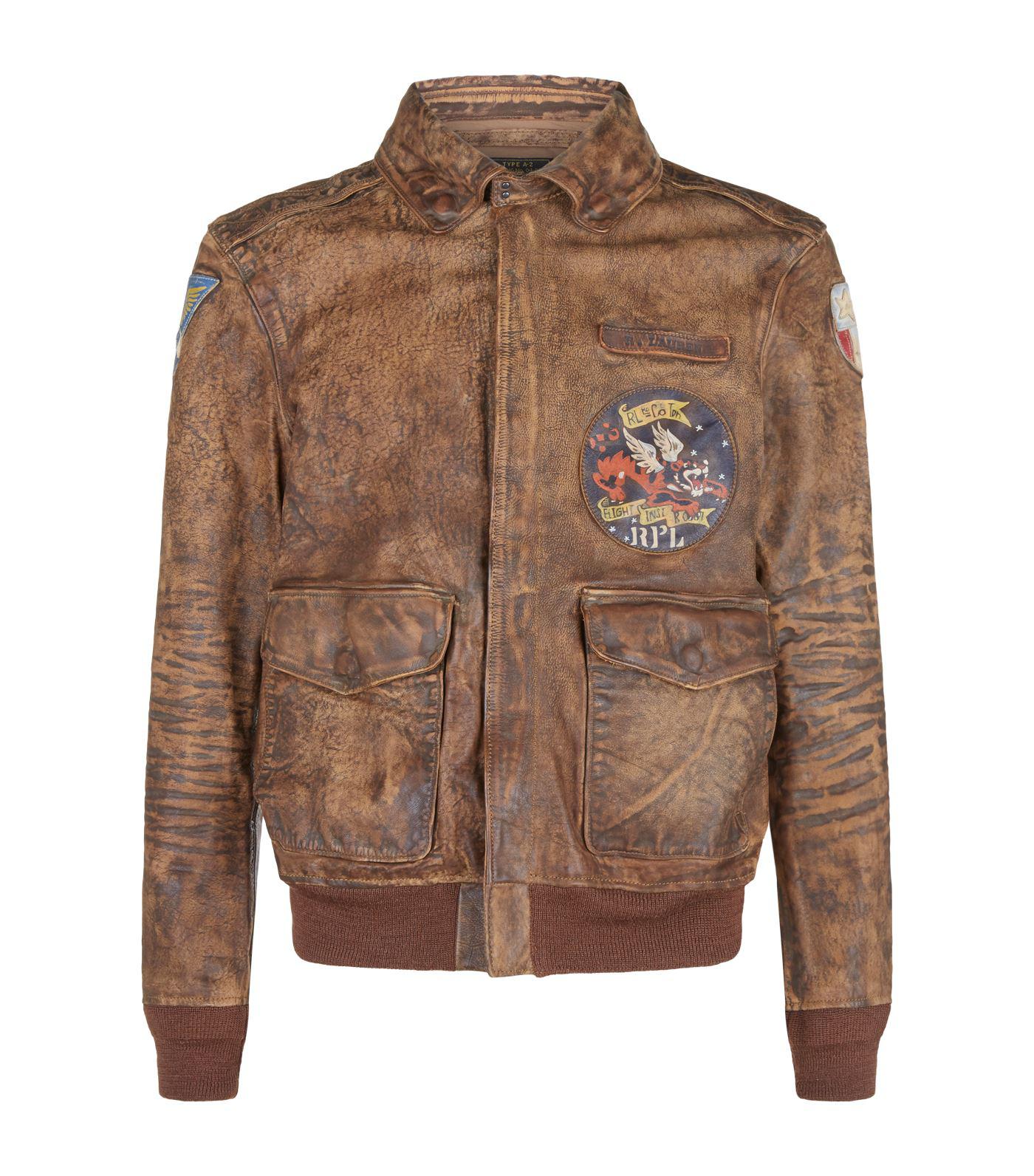ralph lauren bomber leather jacket