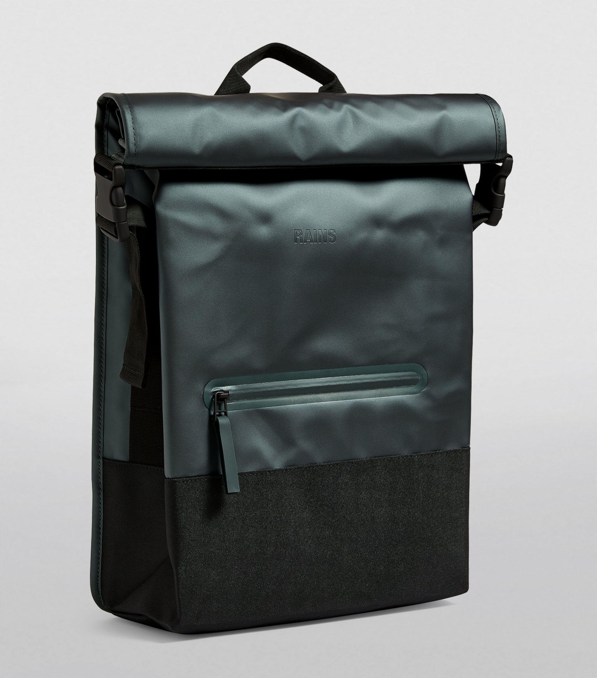 Mens Bags Backpacks Rains Synthetic Buckle Roll Top Waterproof Rucksack in Green for Men 