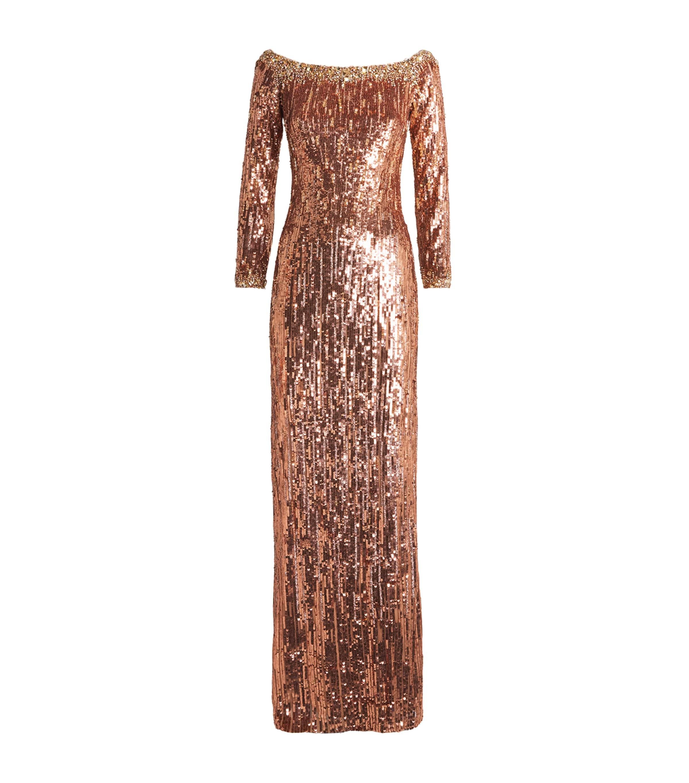 green emerald velvet dress Tracy Studio Long Sleeves Boat Neck Floral Lasercut Dress main image 1