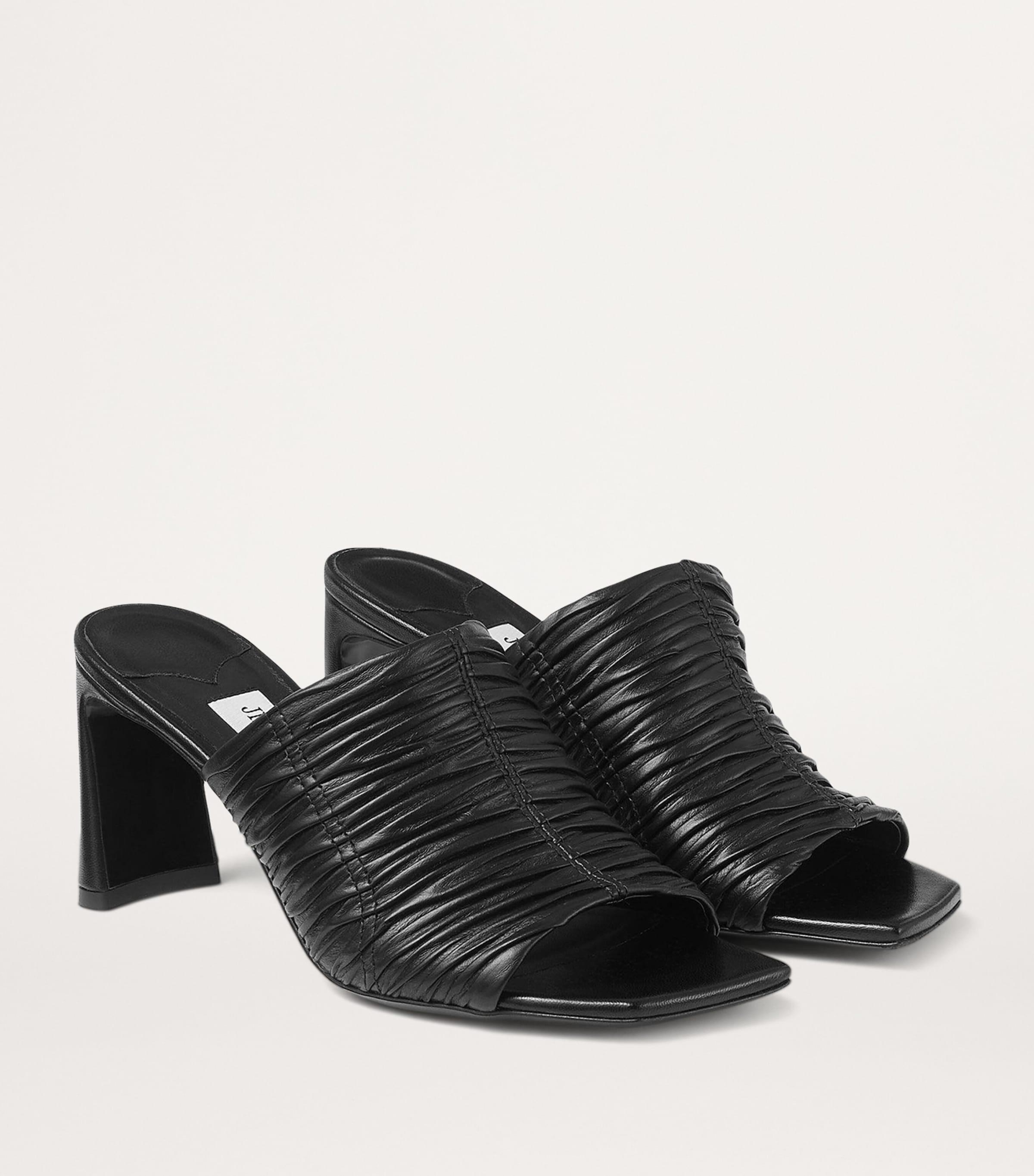 JIMMY CHOO Lua Mule 75 レザー・ミュール Lua Mule 75 | Black Leather Mules | JIMMY CHOO