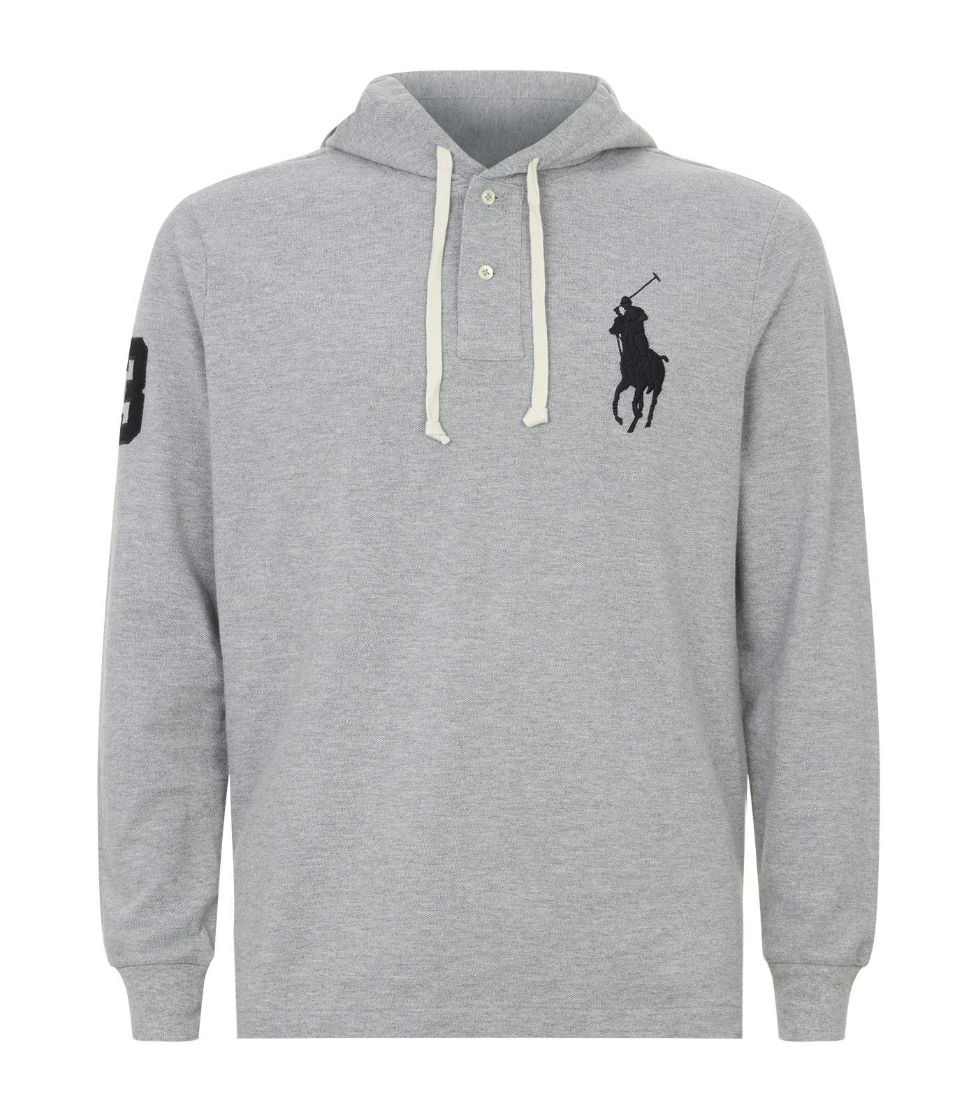 Polo Ralph Lauren Cotton Big Pony Hoodie in Grey (Gray) for Men - Lyst