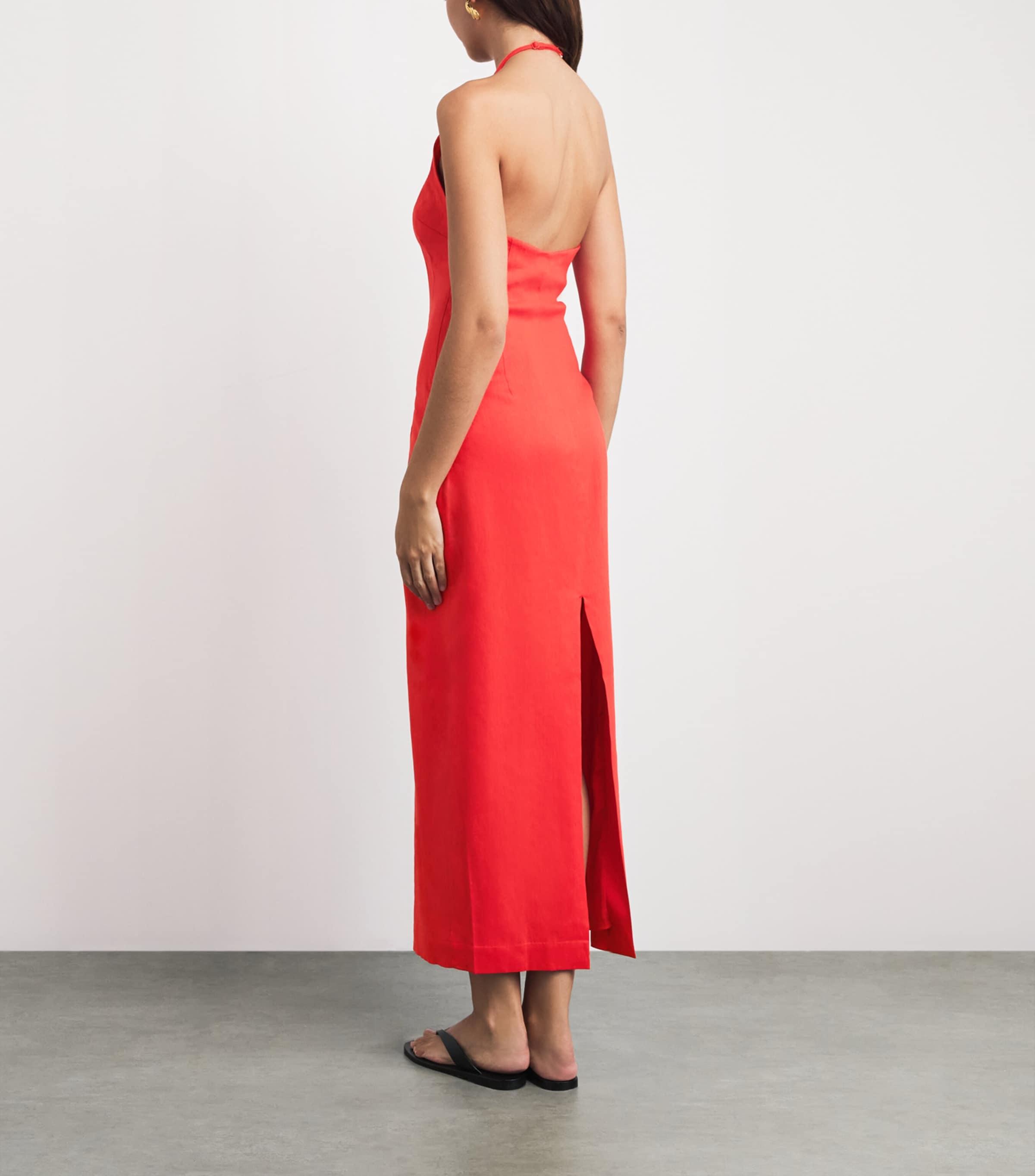 sir linen maxi dress Tamara linen maxi dress in green - SIR